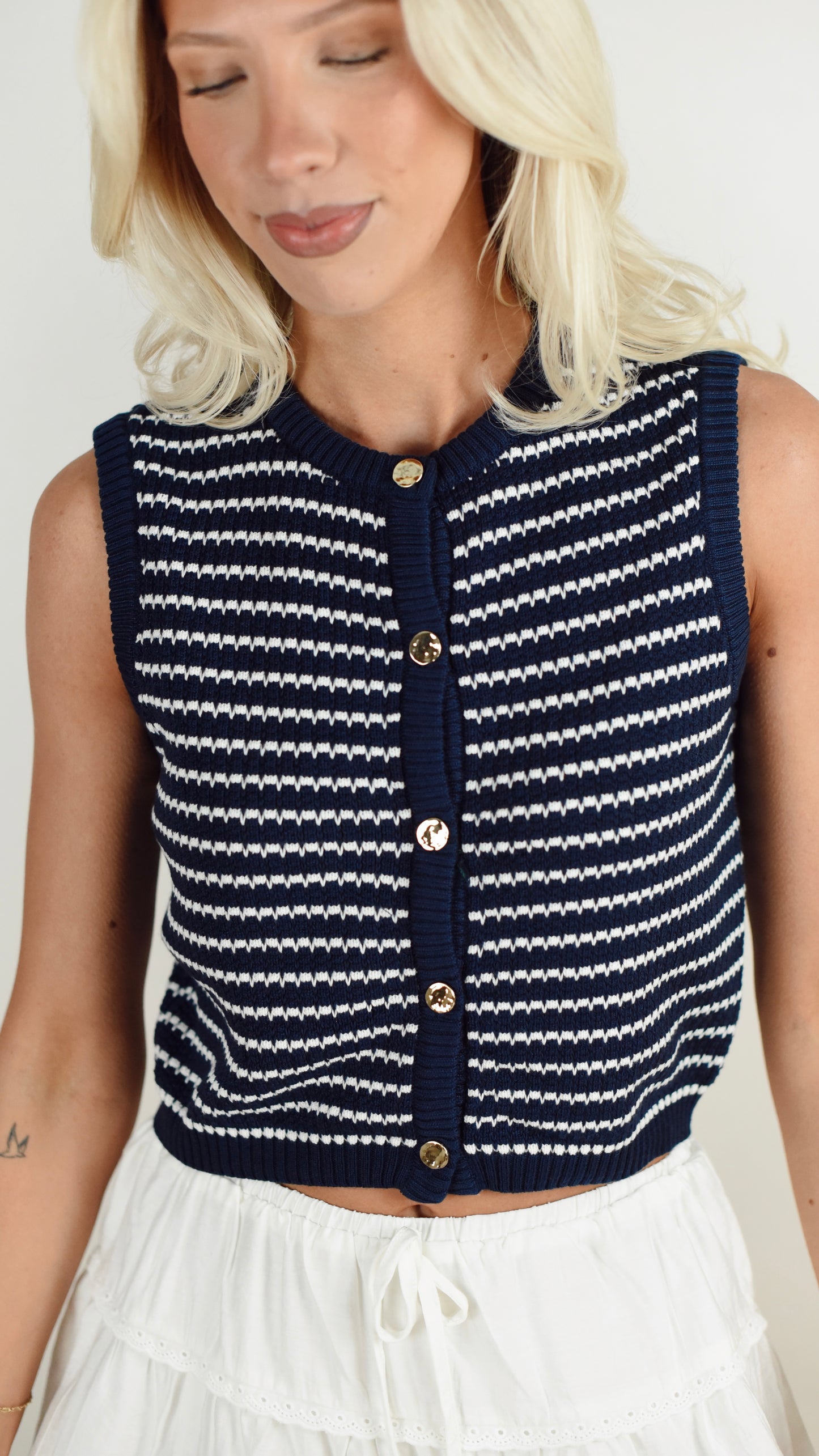 Laura Navy Vest