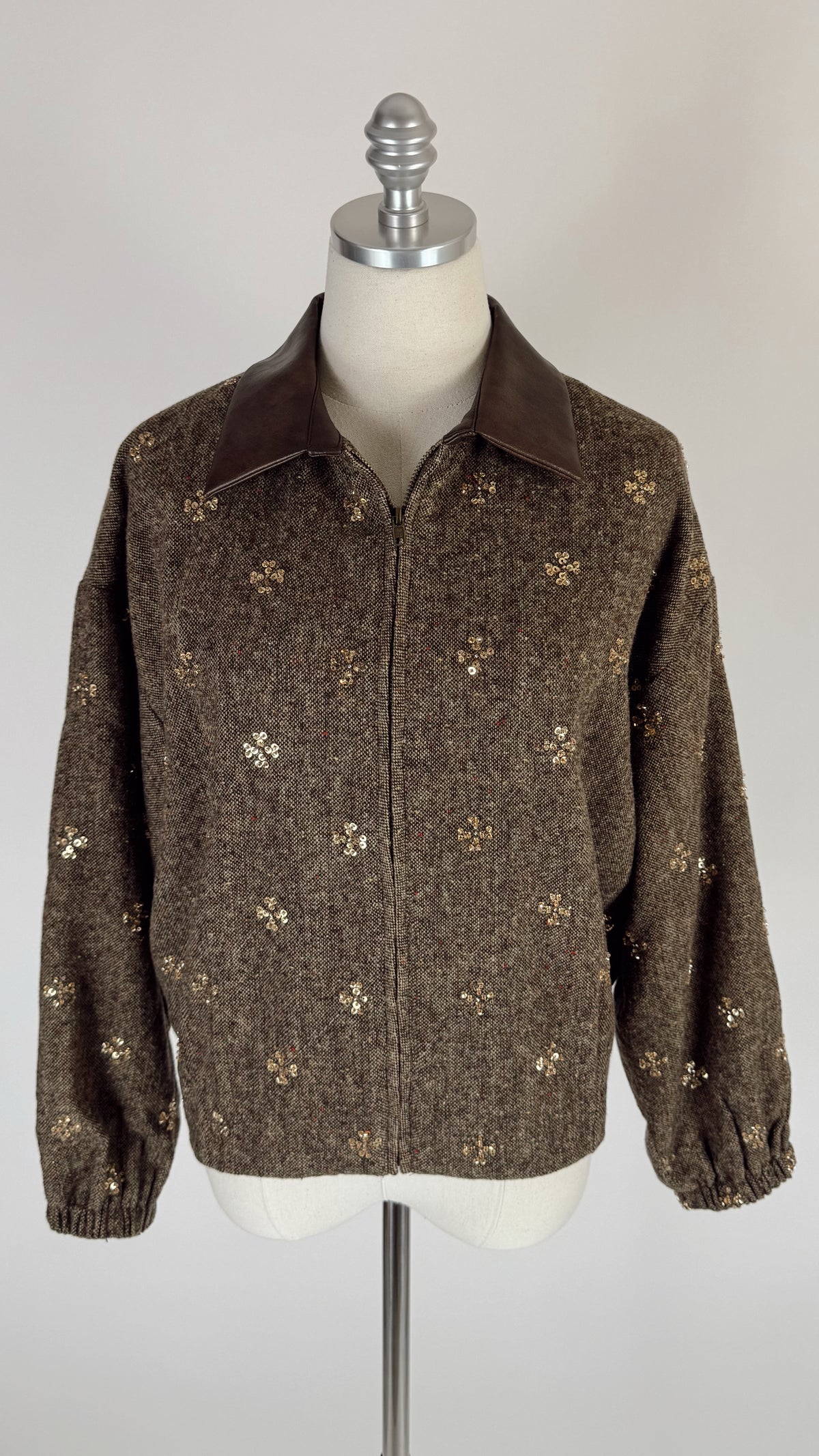 Harriet Embellished Chocolate Jacket