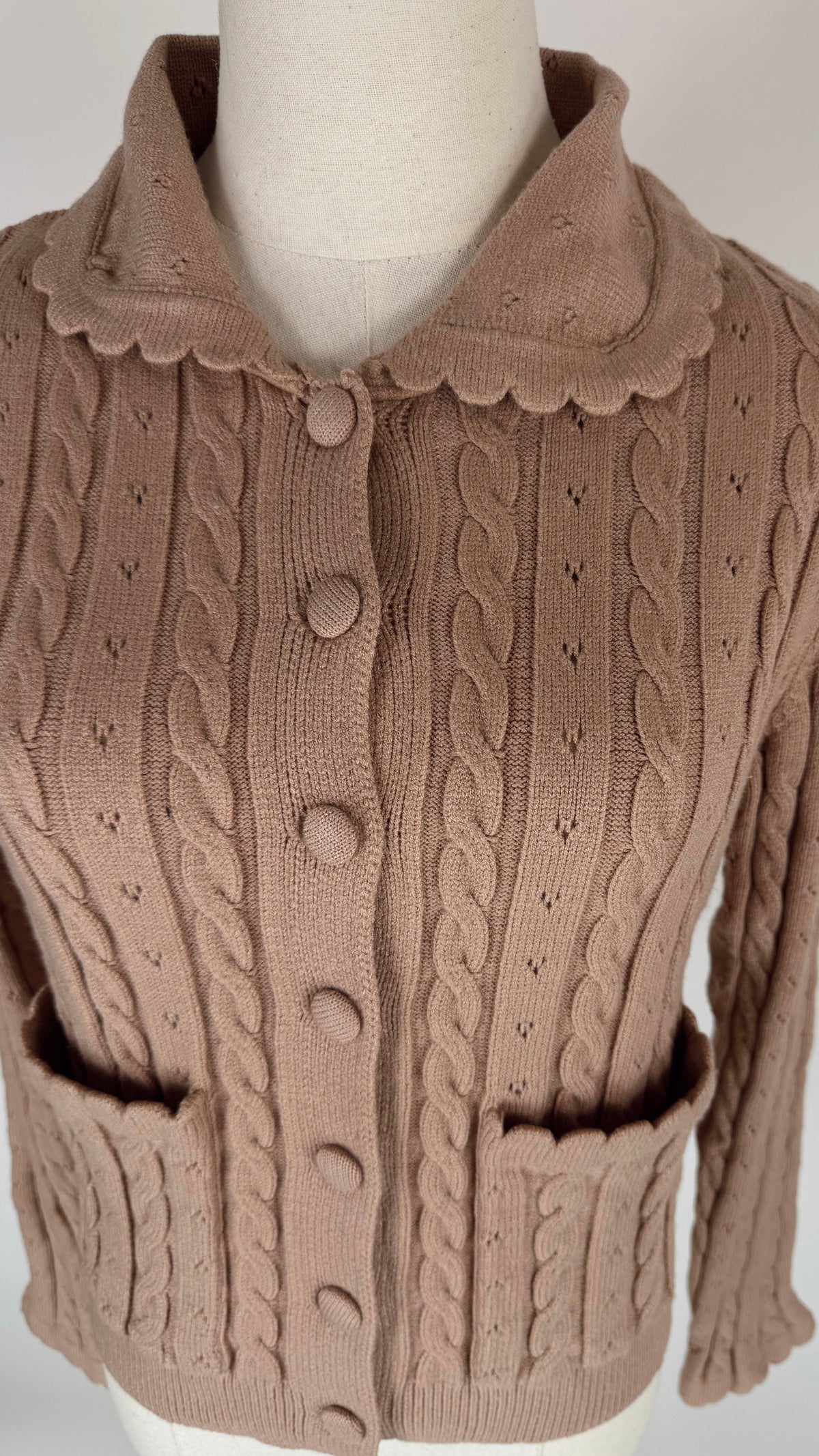 Martha Taupe Knit Cardigan