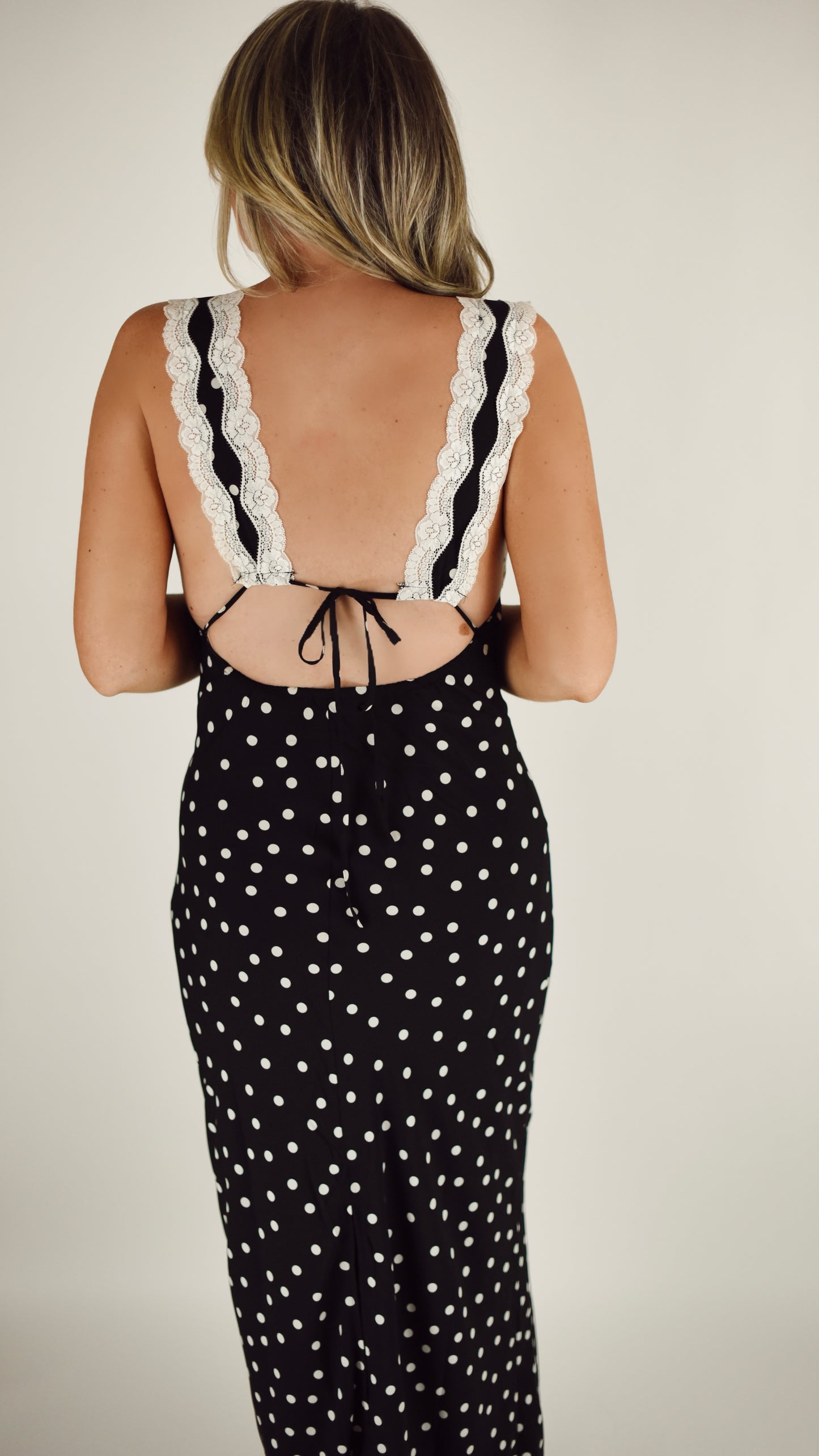 Jenna Black Polka Dot Slip Dress