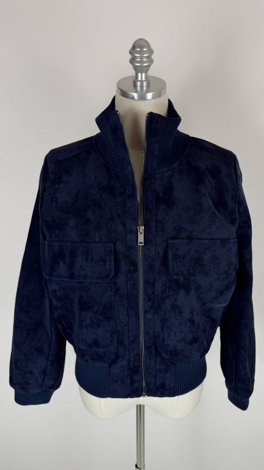 Lucy Navy Suede Jacket