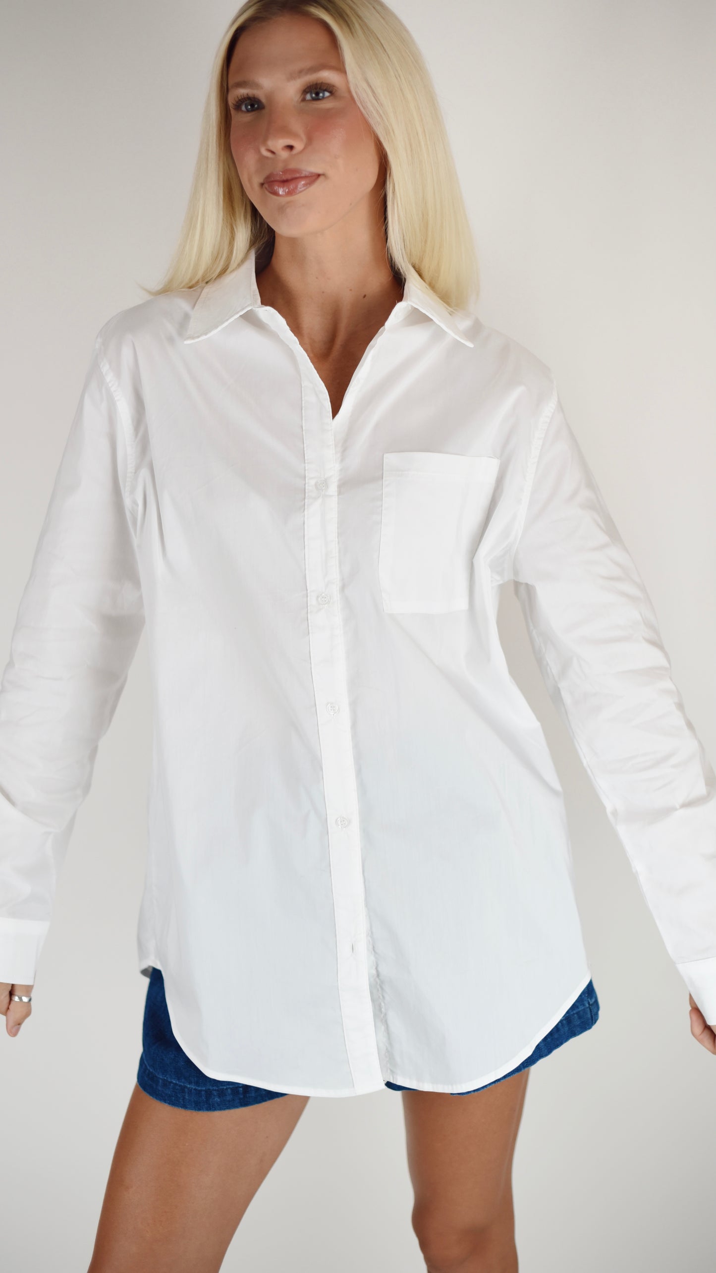 Maggie White Button Down Shirt