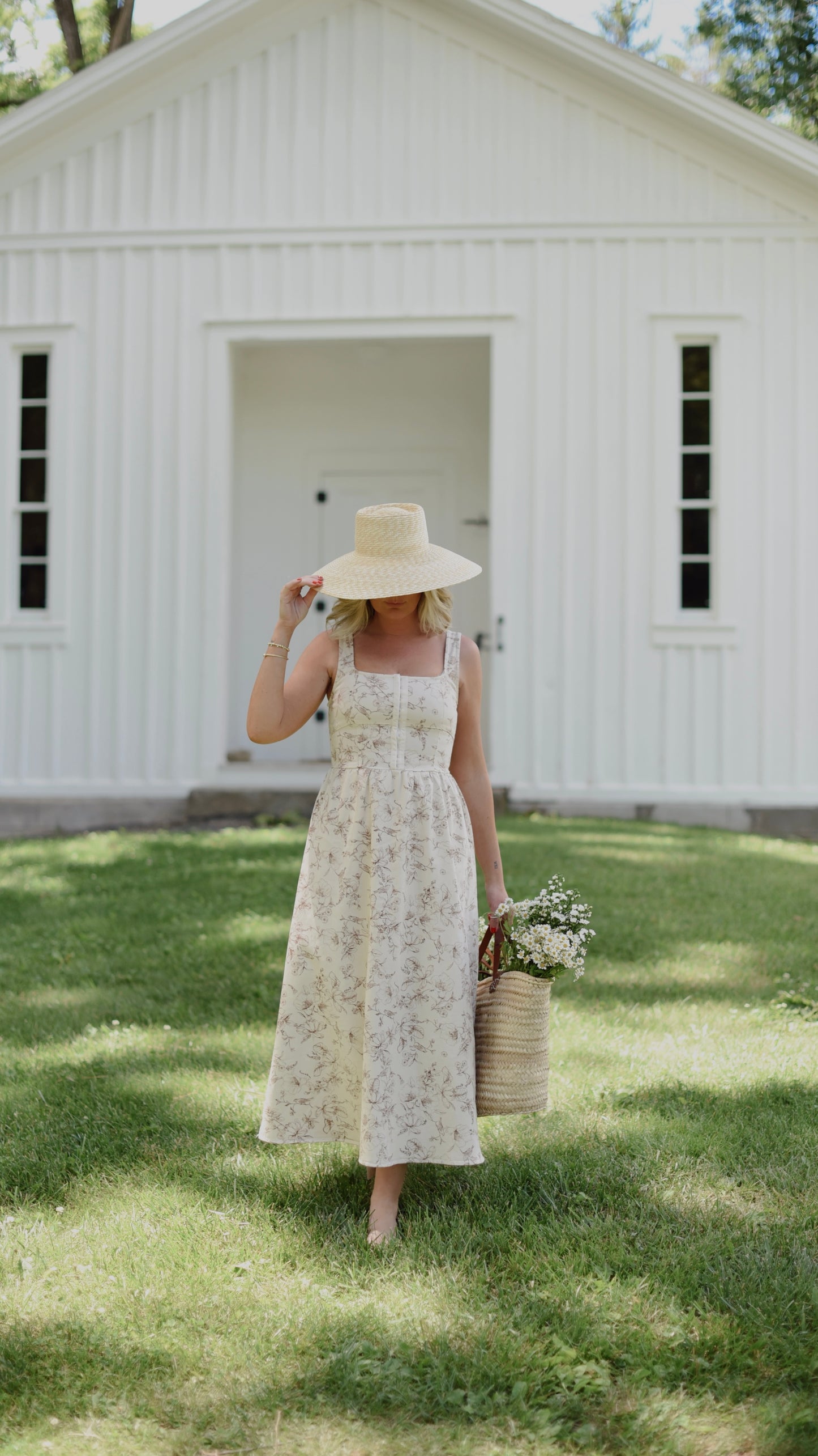 Eliza Ivory Floral Dress
