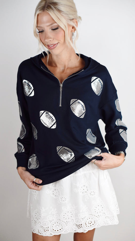 Bridget Navy Hoodie