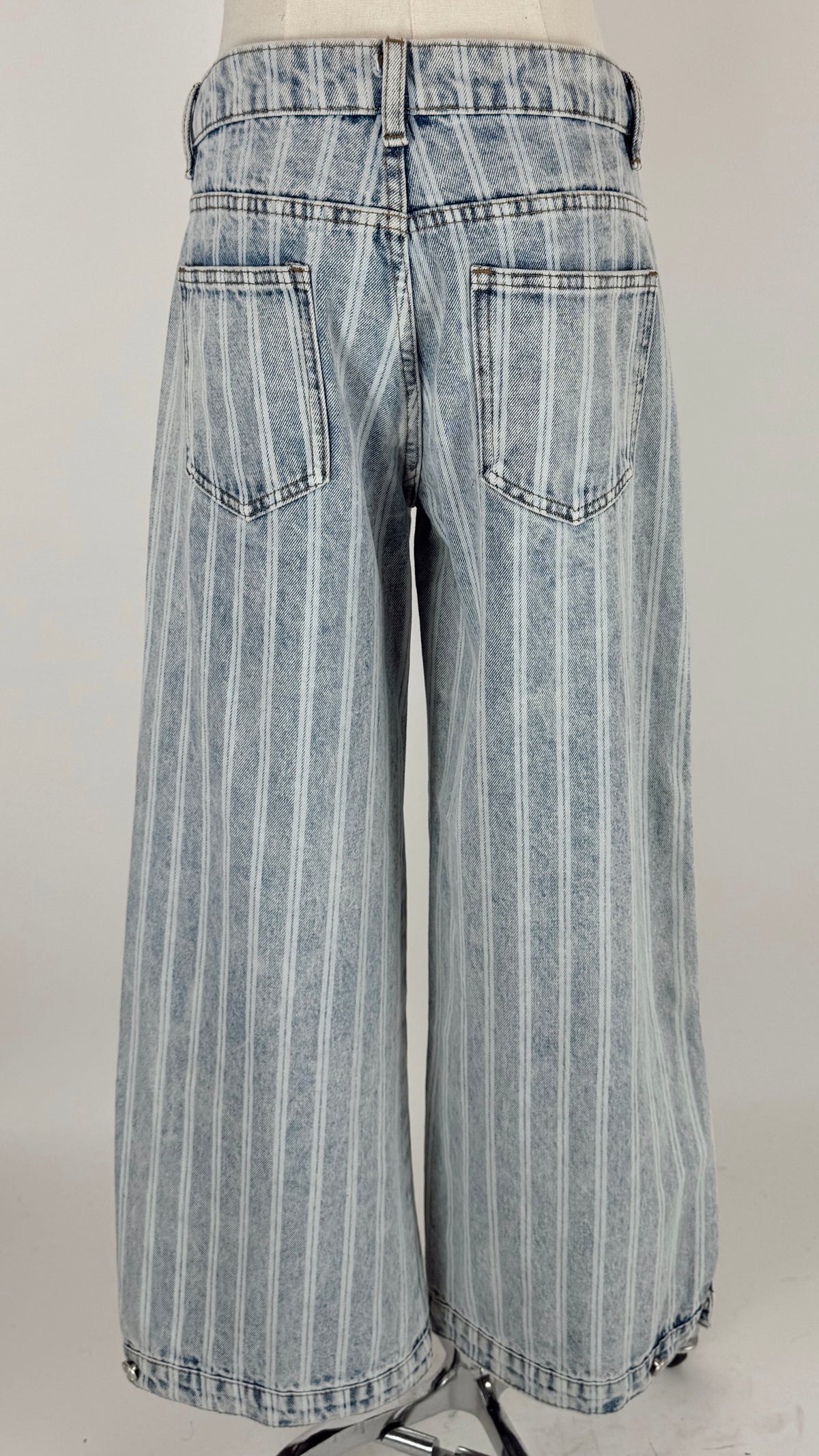 Brittany Striped Barrel Jean