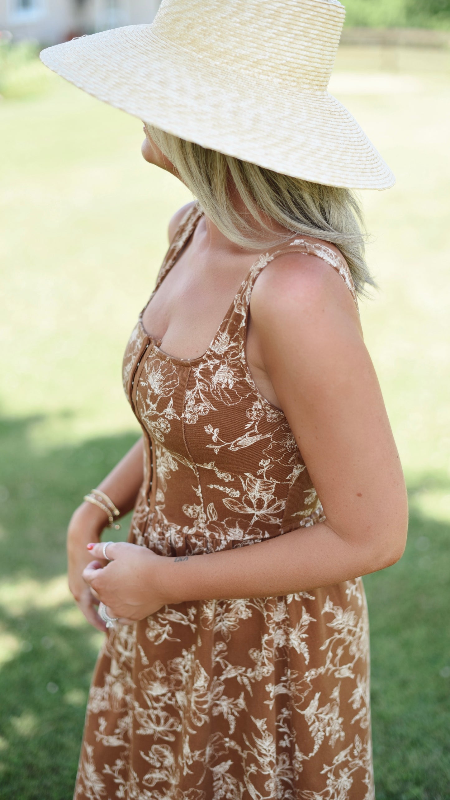 Winifred Brown Floral Dress