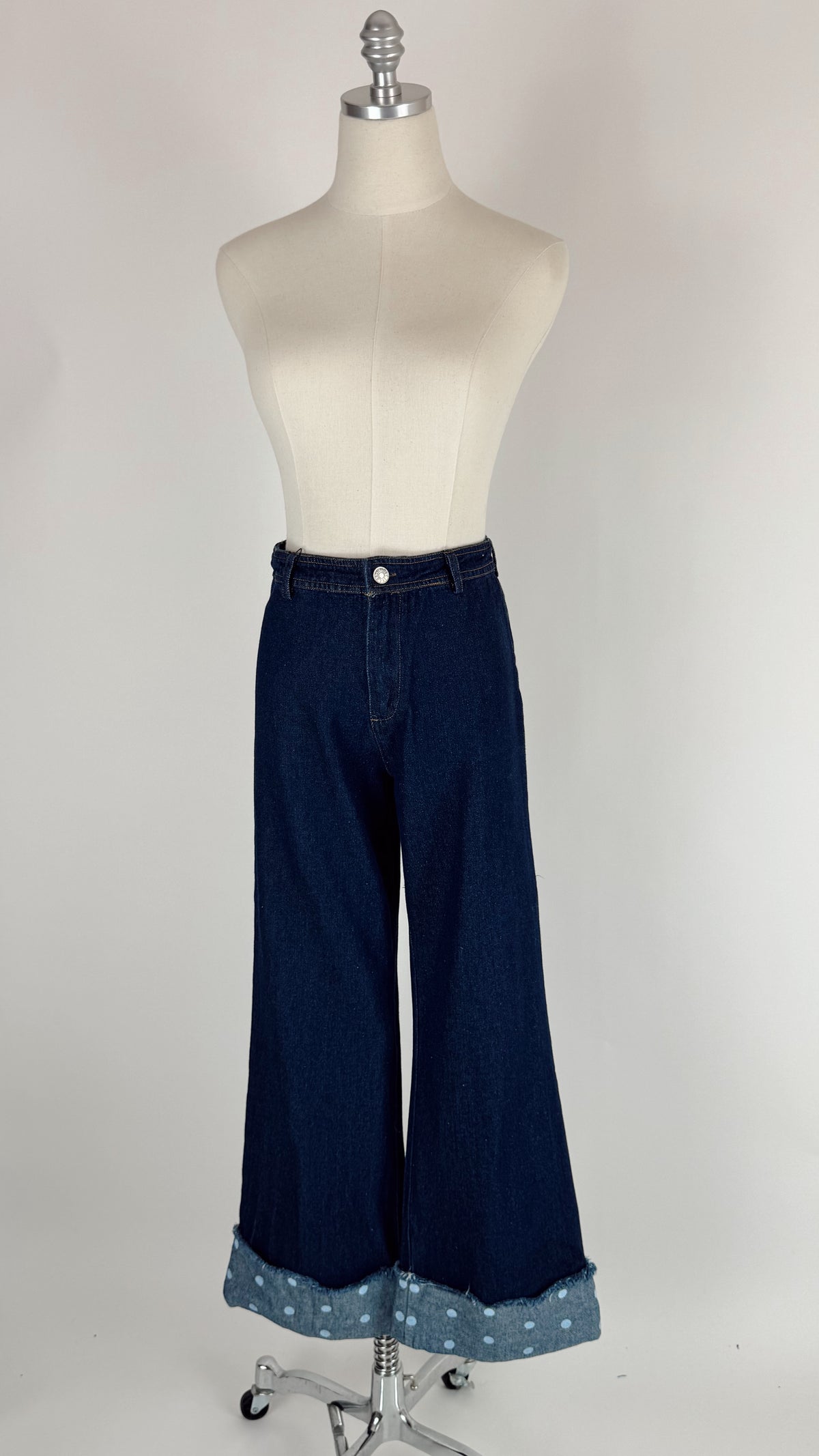 Birdie Cotton Polka Dot Jeans