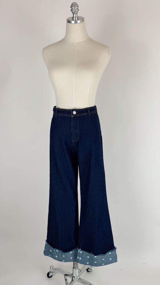 Birdie Cotton Polka Dot Jeans