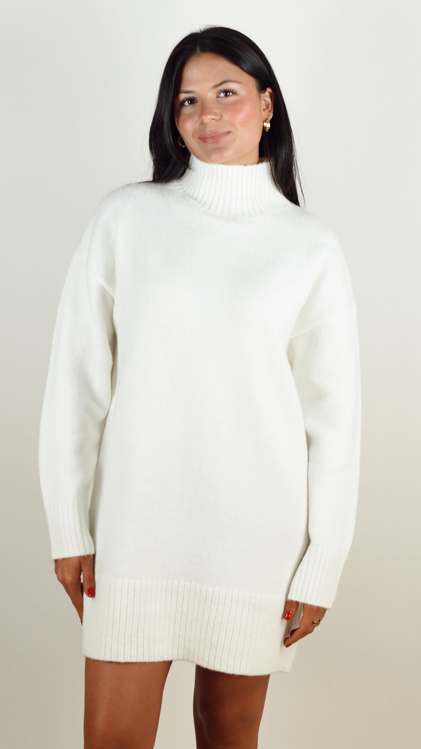 Hailey Cream Sweater Dress