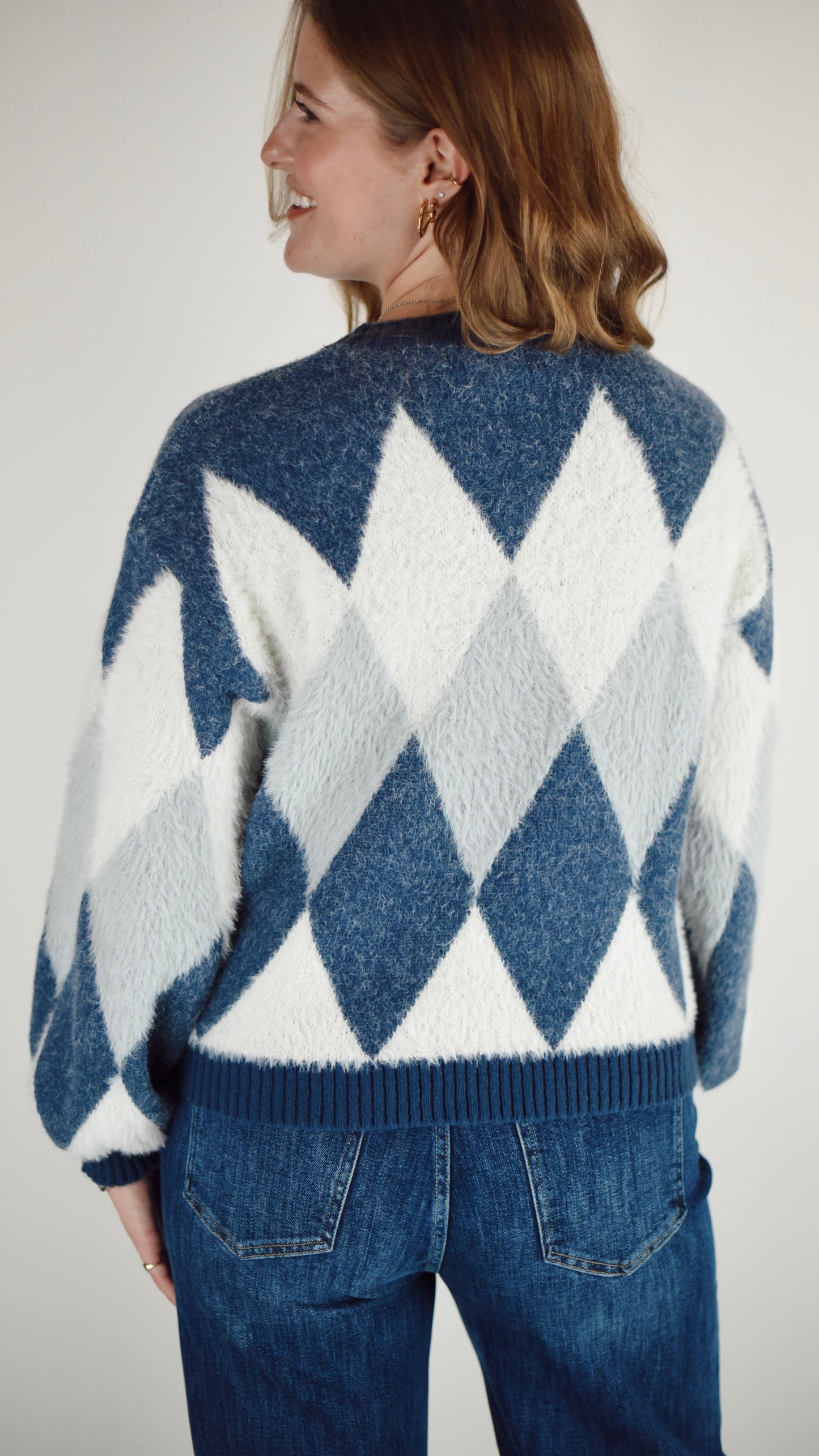Alice Argyle Blue Sweater