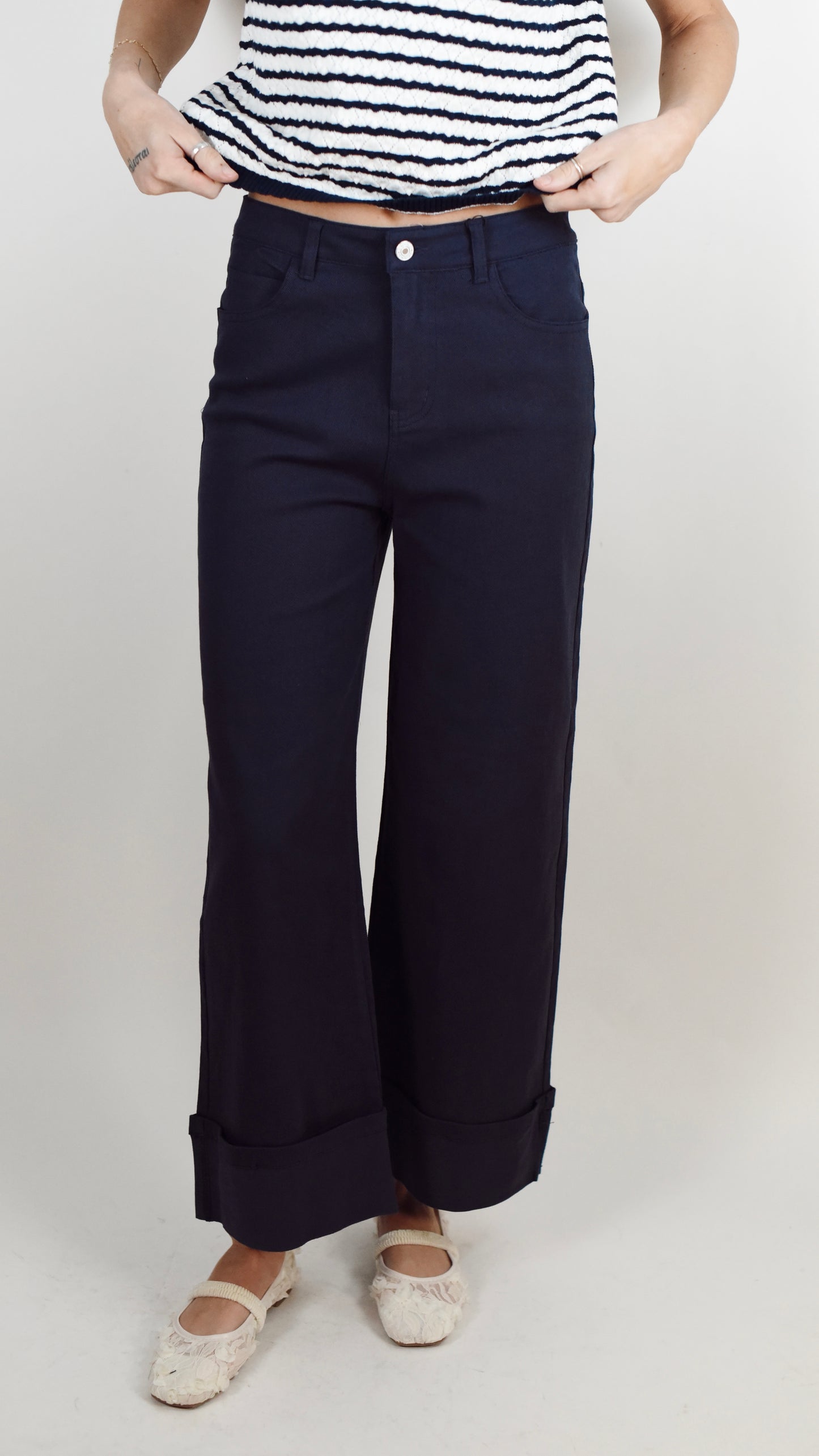 Mavis Navy Pant