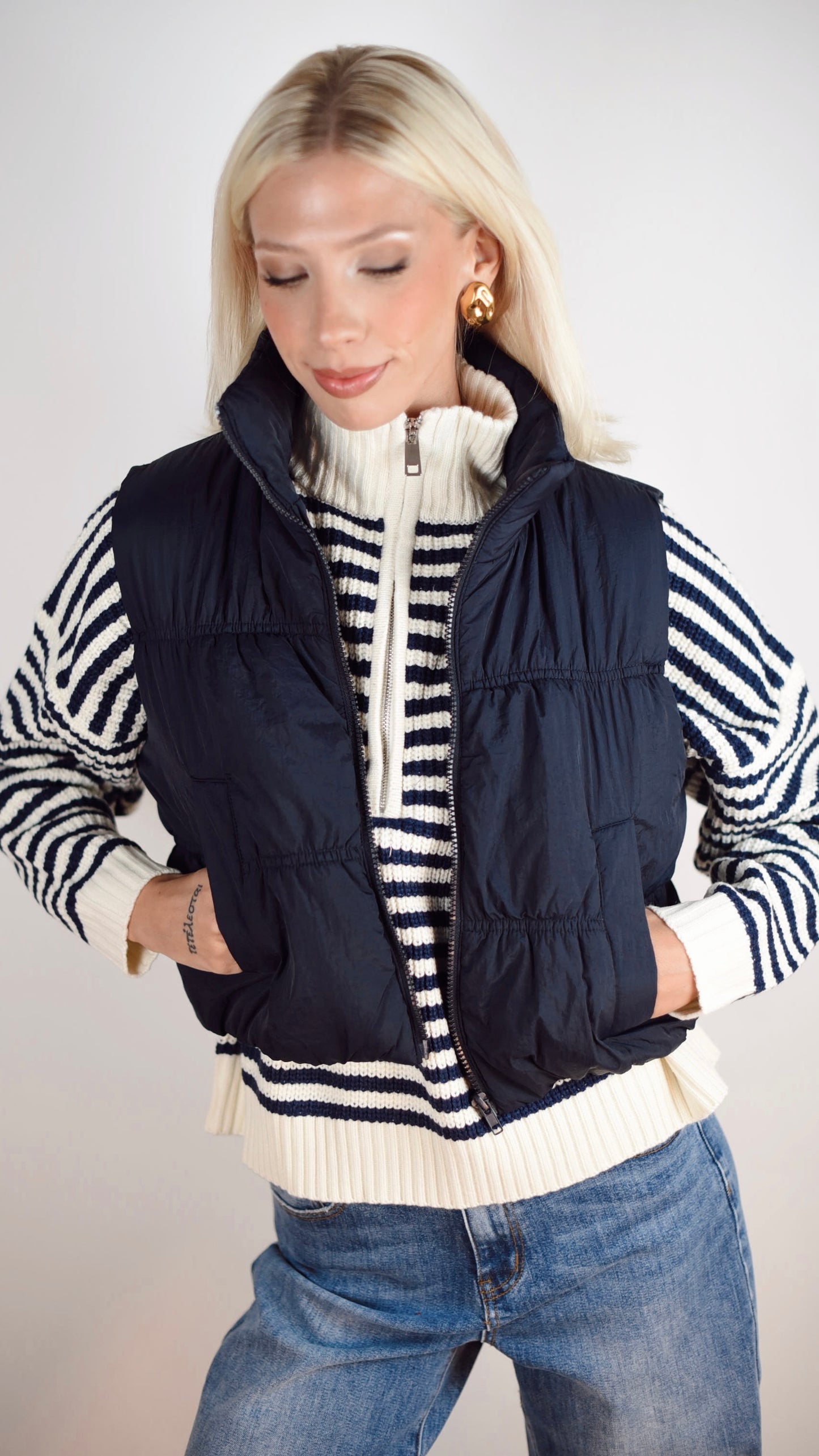 Alice Navy Vest