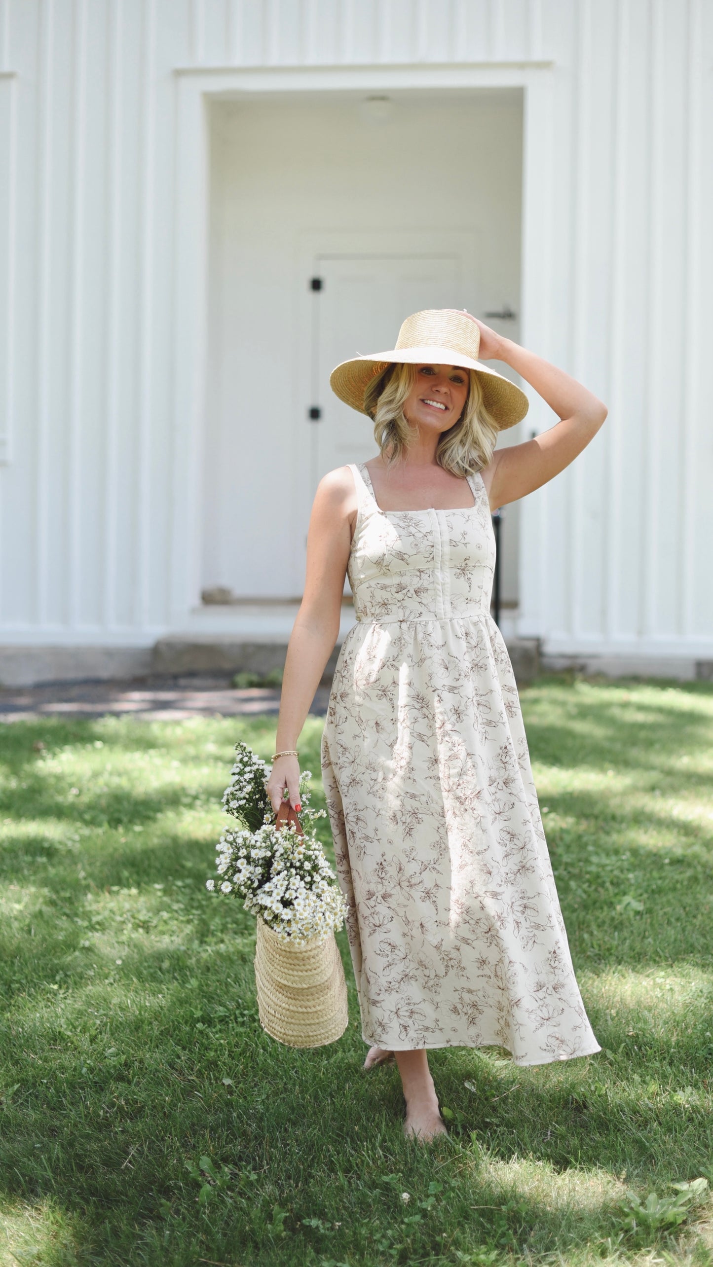Eliza Ivory Floral Dress