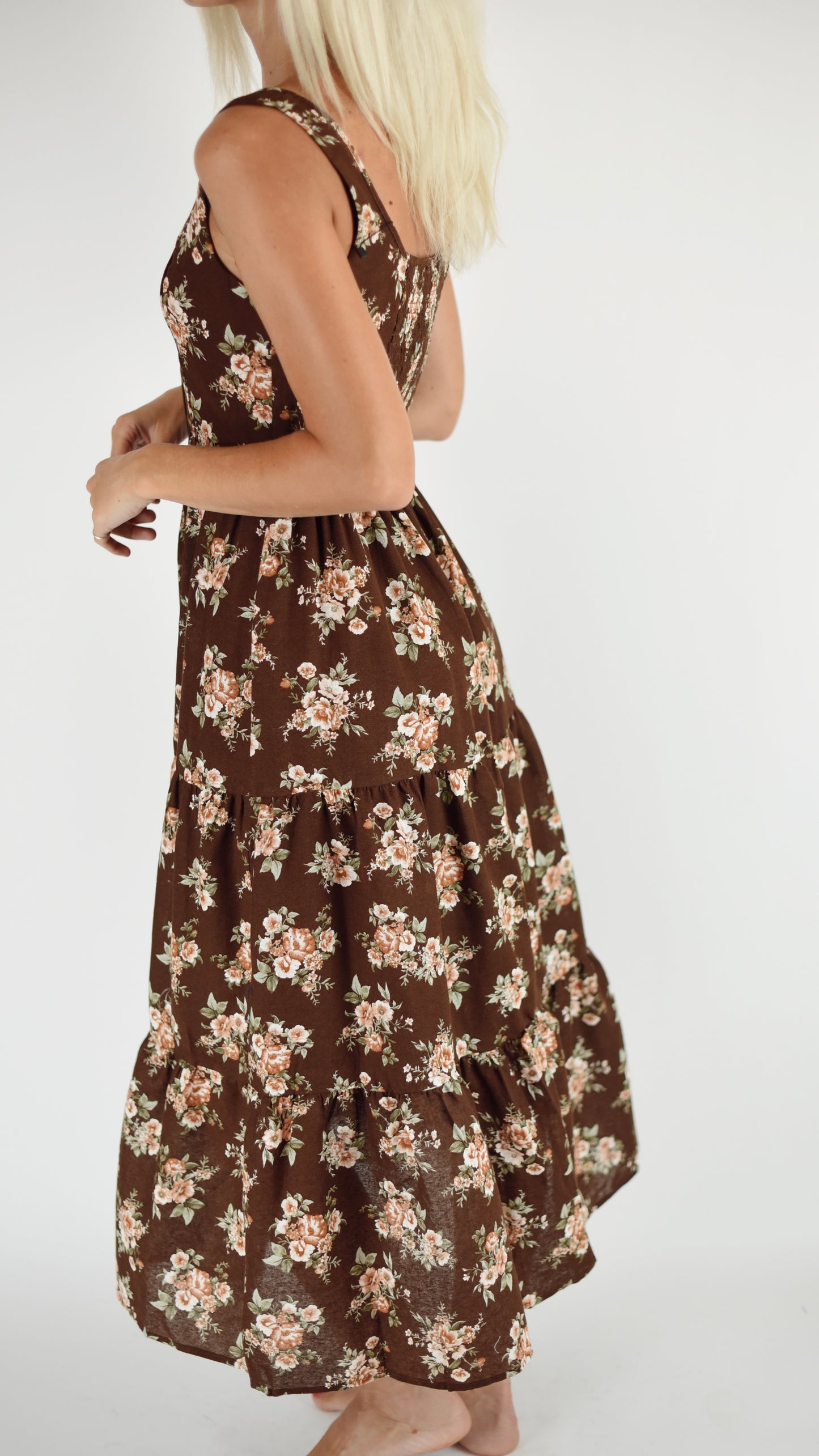 Scarlet Chocolate Floral Dress
