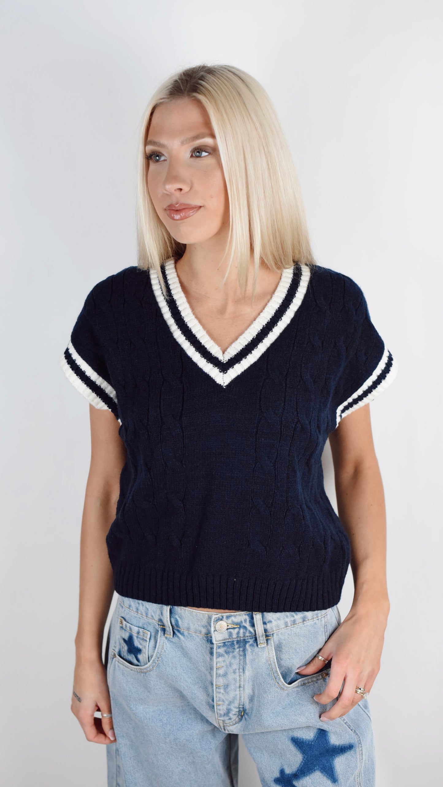 Mary Navy Vest