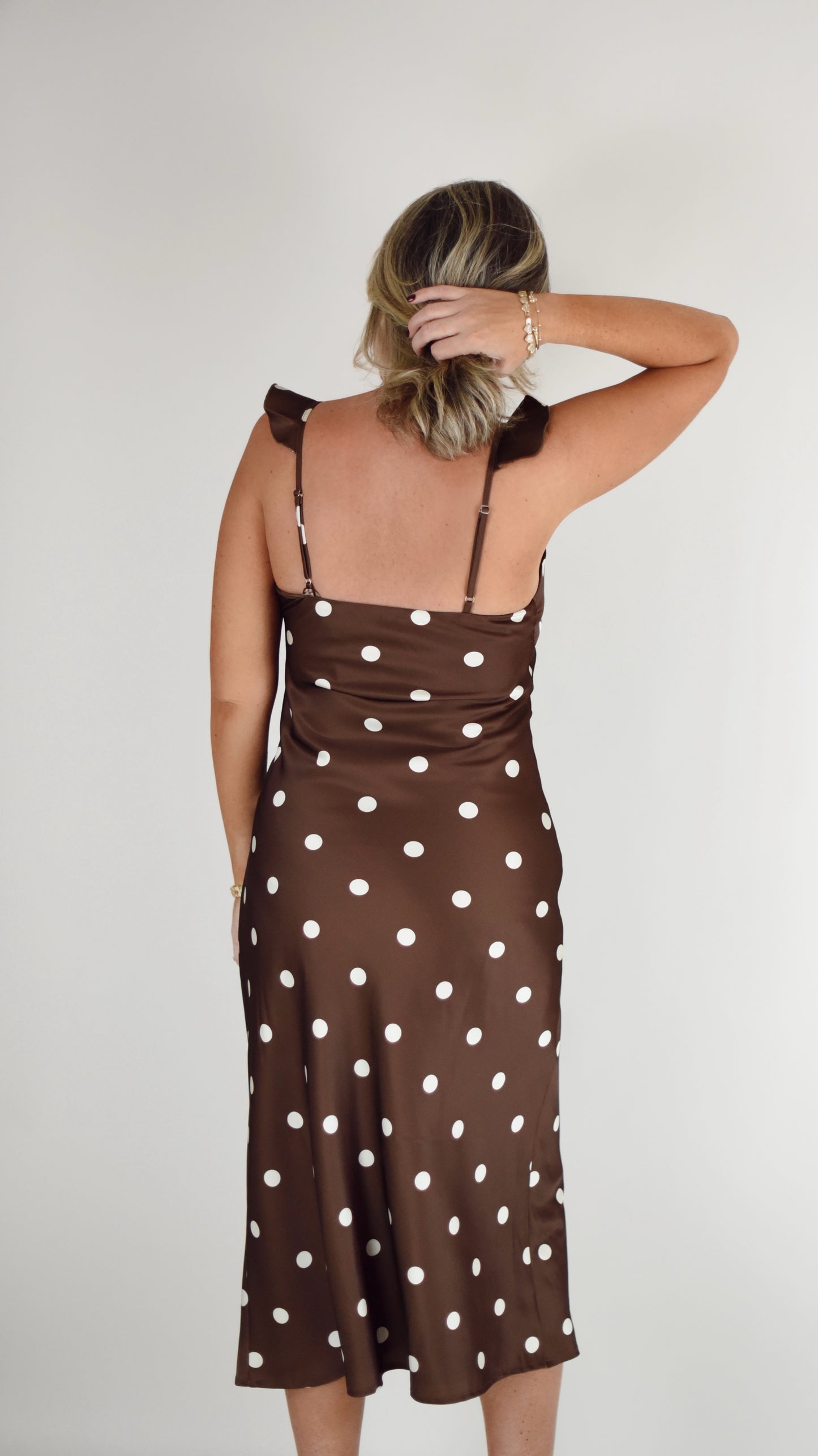 Beatrix Brown Polka Dot Dress