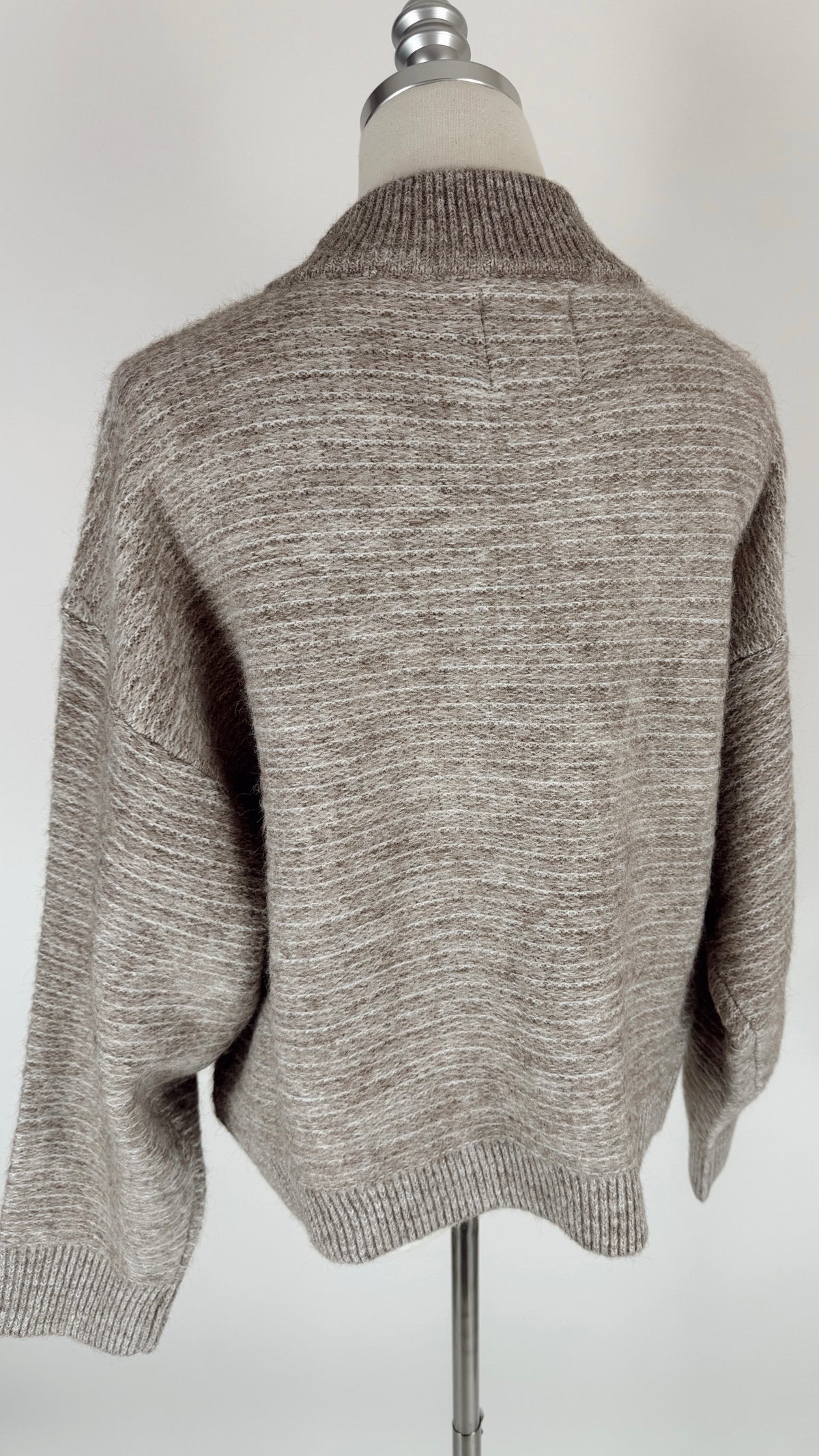 Lori Latte Ribbed Cardigan