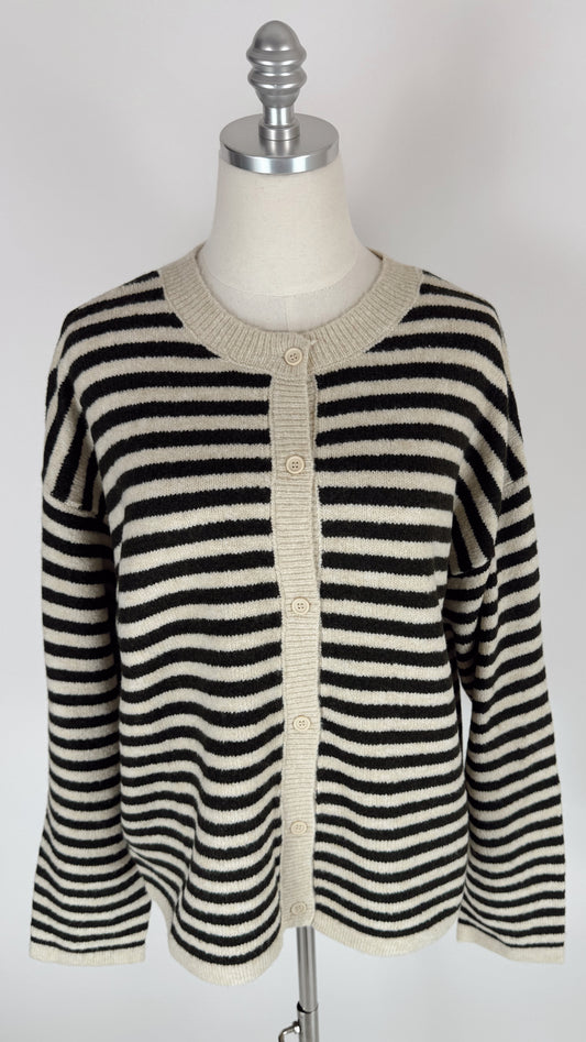 Agnes Navy Cream Stripe Cardigan