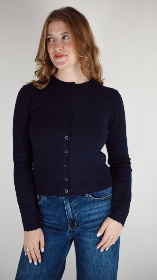 Silvia Navy Cardigan Sweater