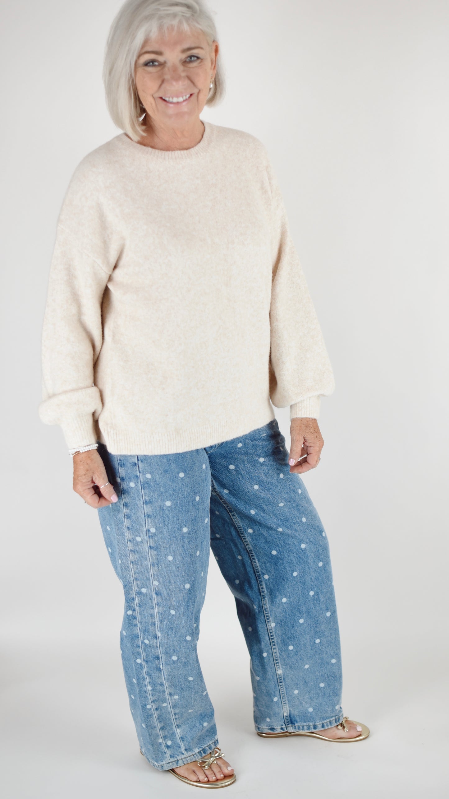 Miranda Bow Back Cream Sweater