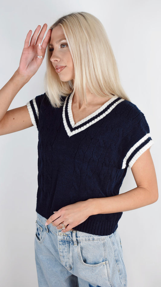 Mary Navy Vest