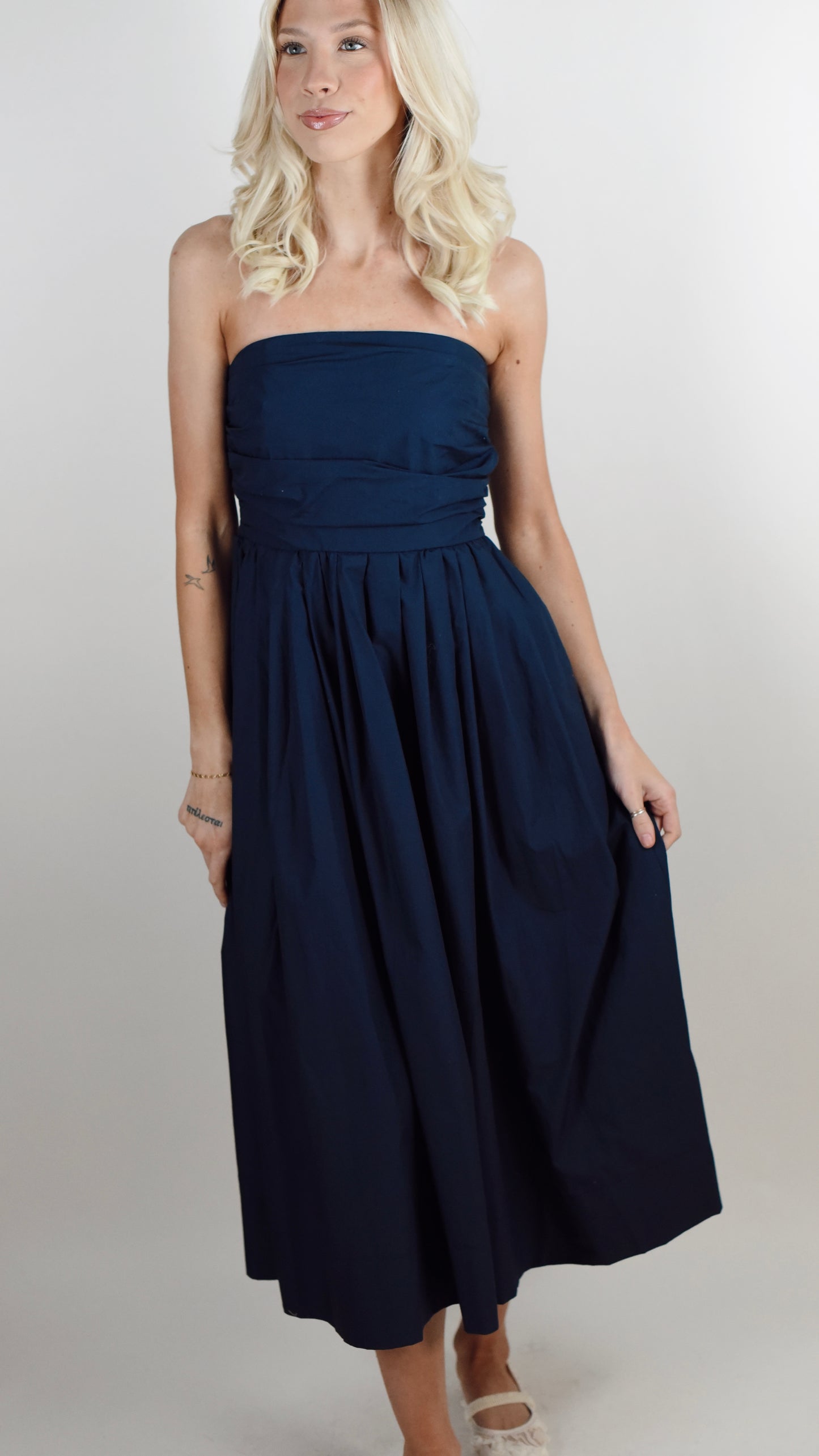 Martha Navy Dress