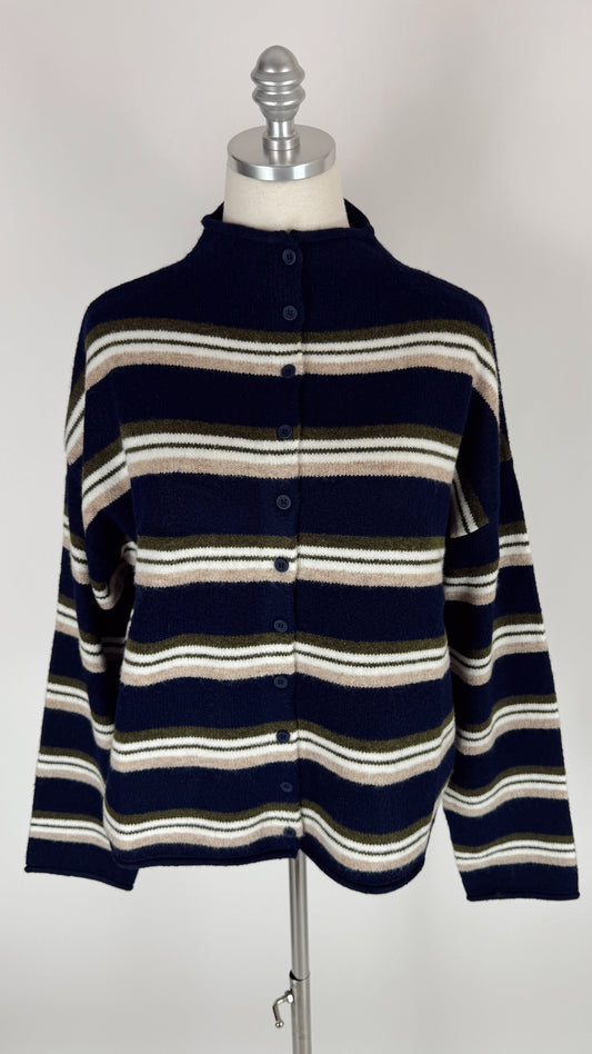 Lucille Navy Stripe Cardigan