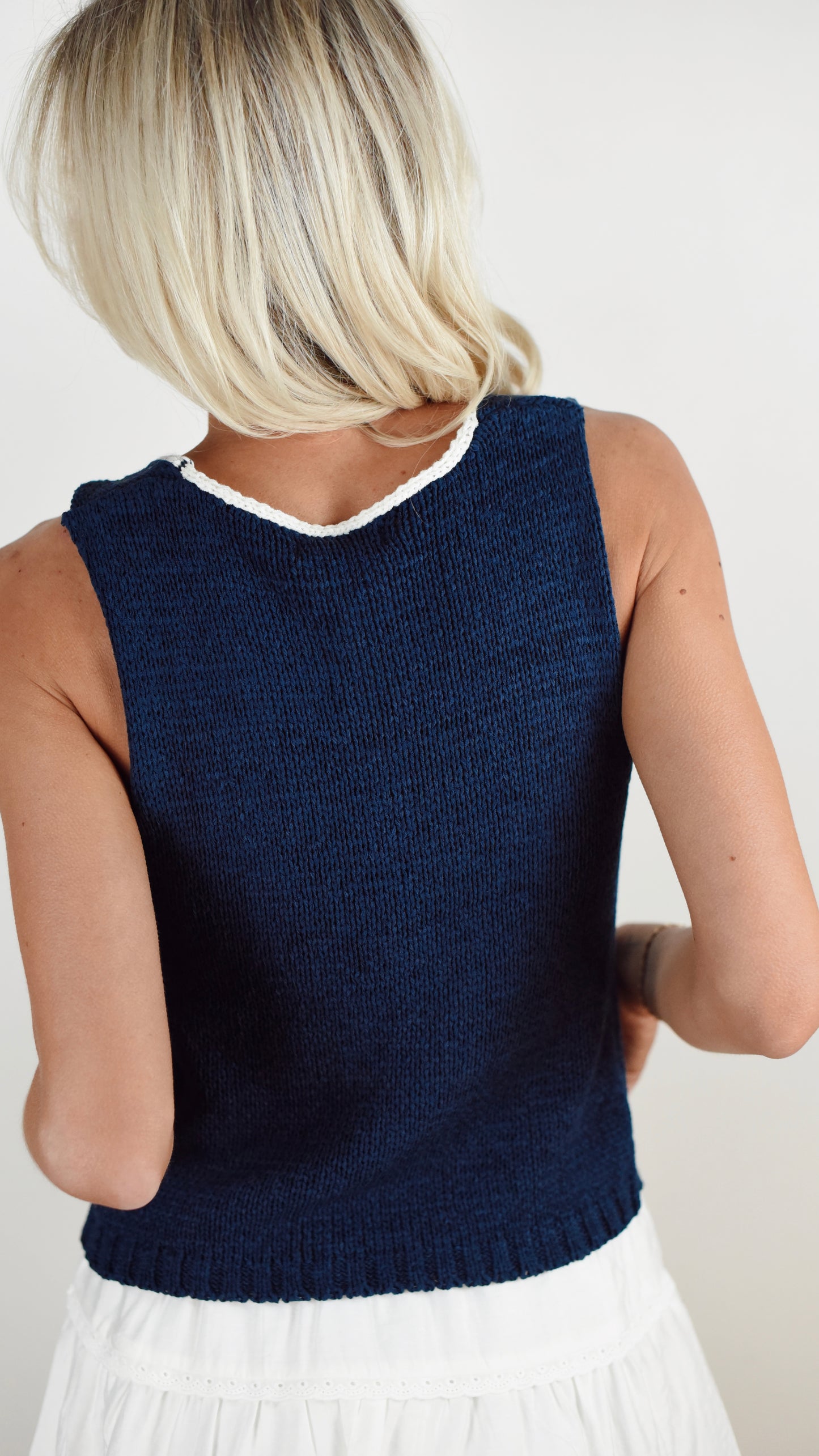 Cora Navy Top