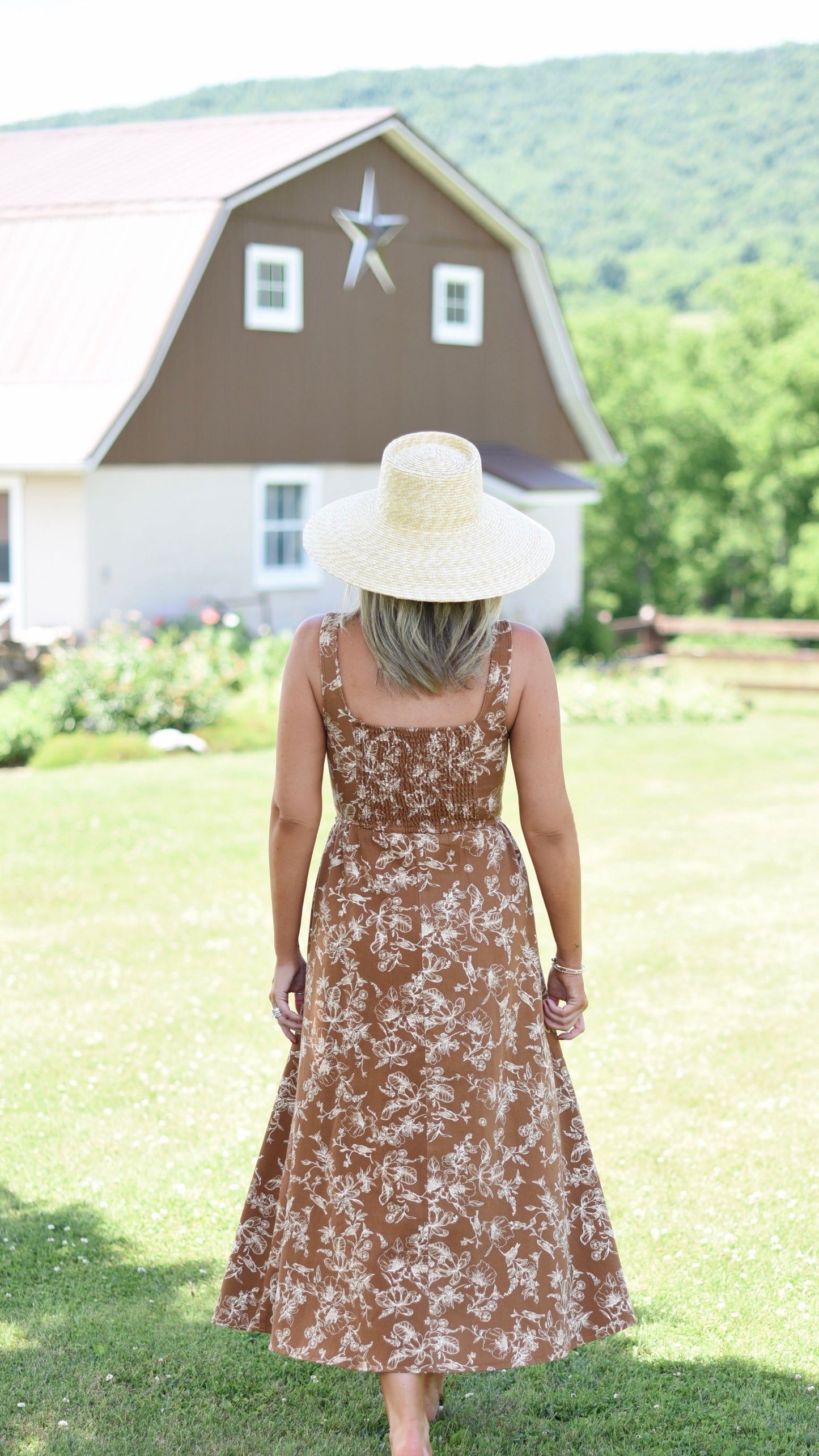 Winifred Brown Floral Dress