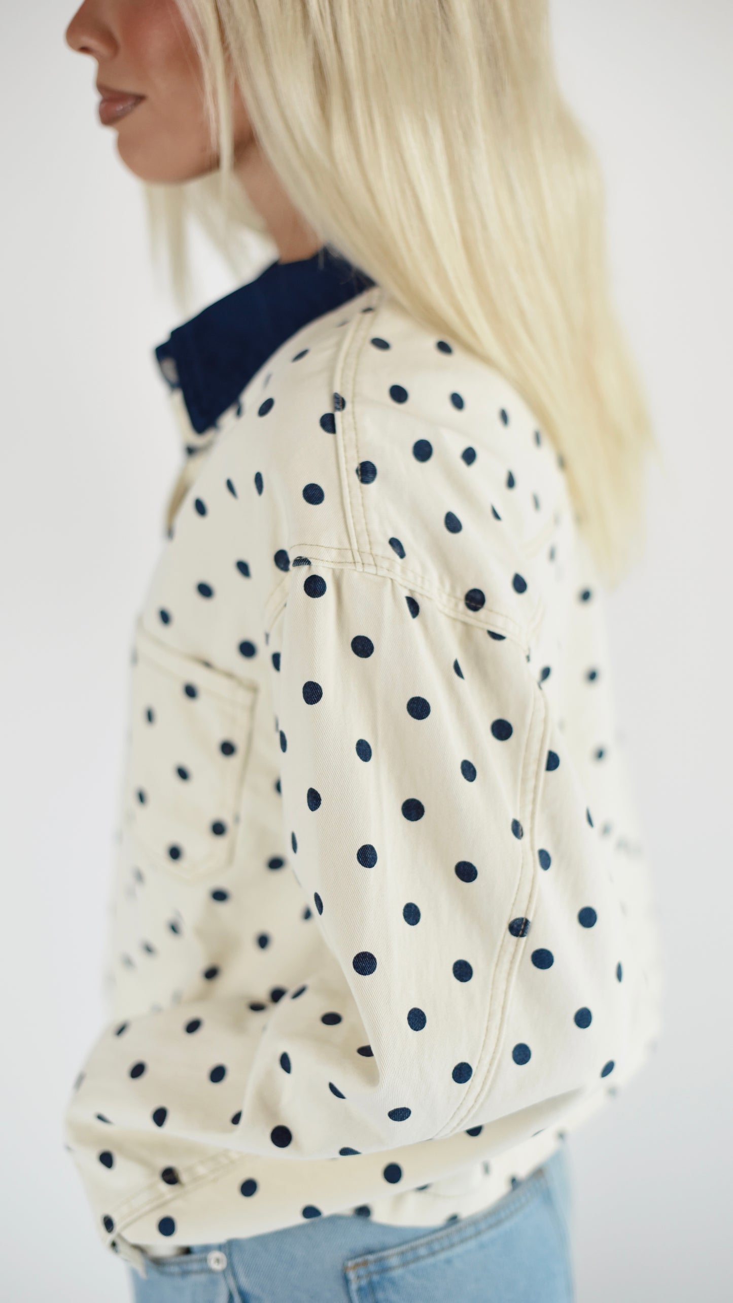 Bethany Cream Polka Dot Jacket