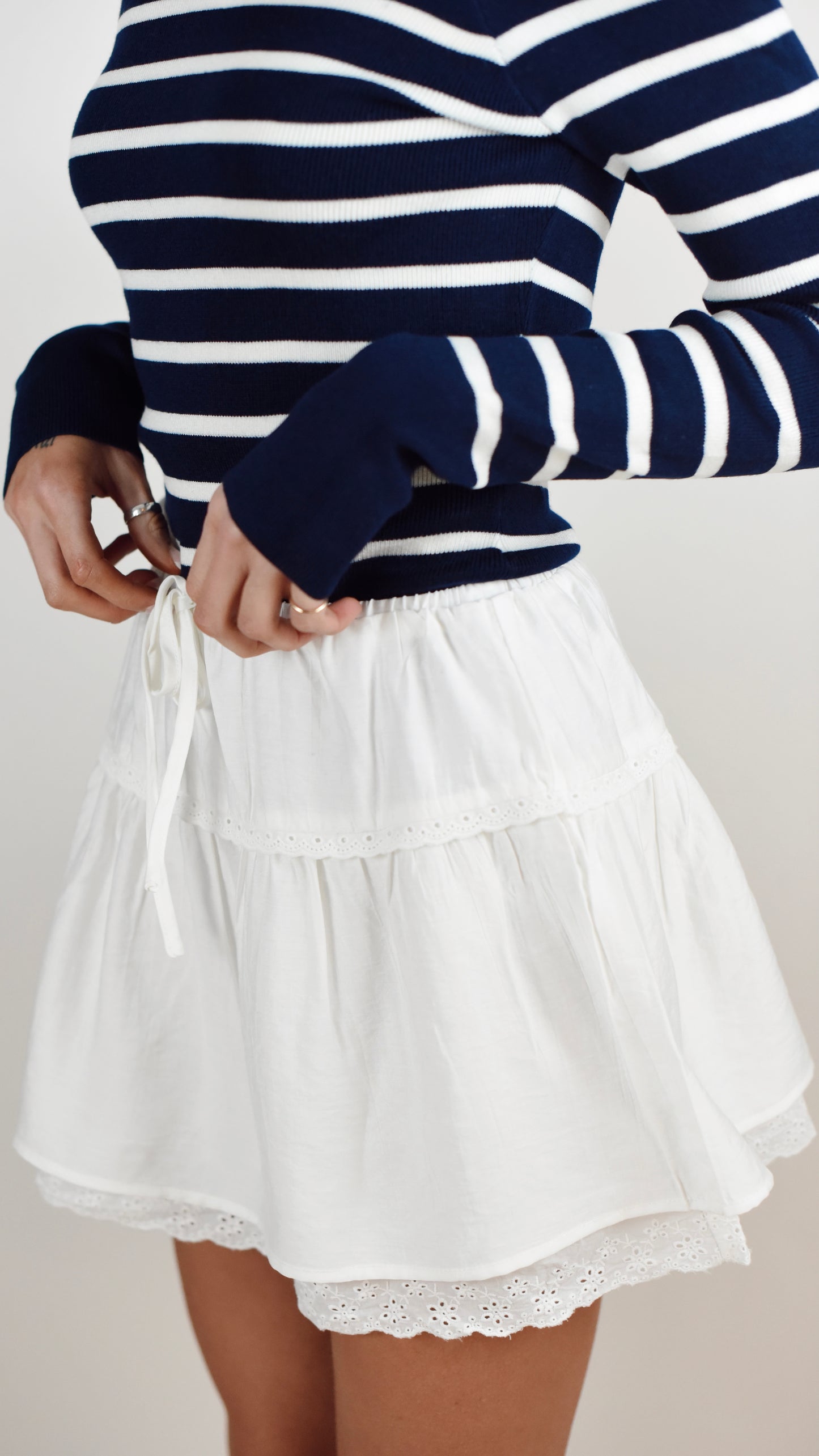 Amelia Navy Top