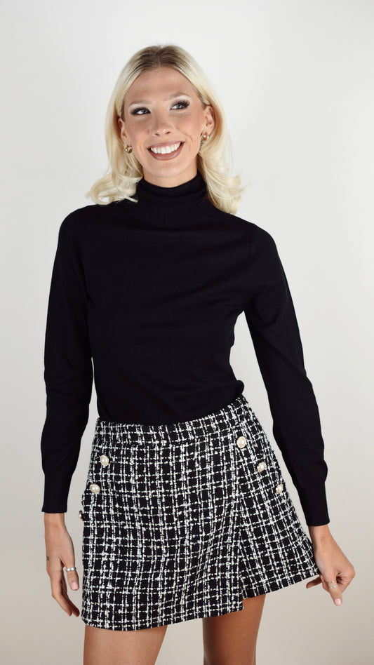 Tara Black Turtleneck