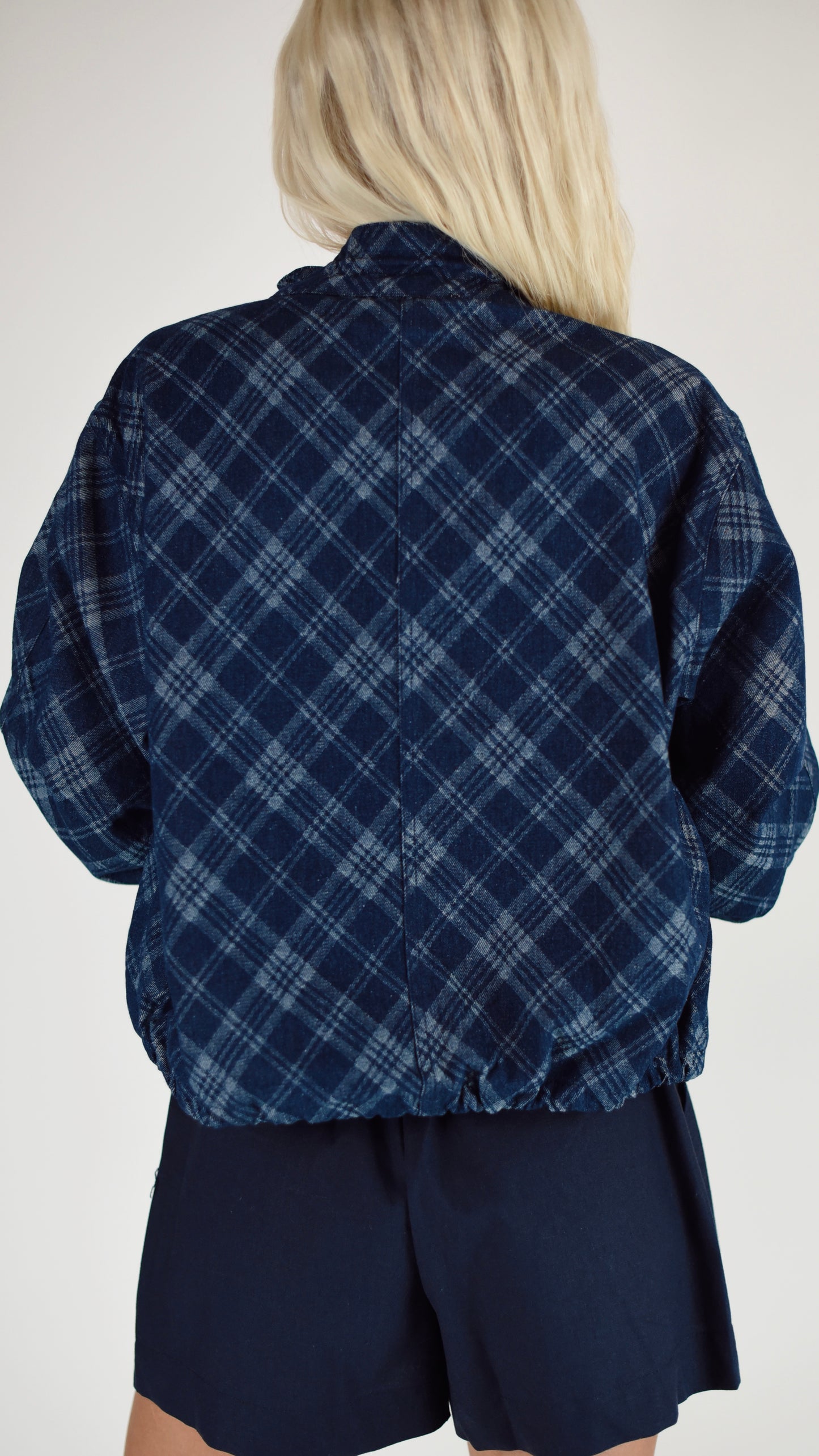 Harriet Navy Plaid Jacket