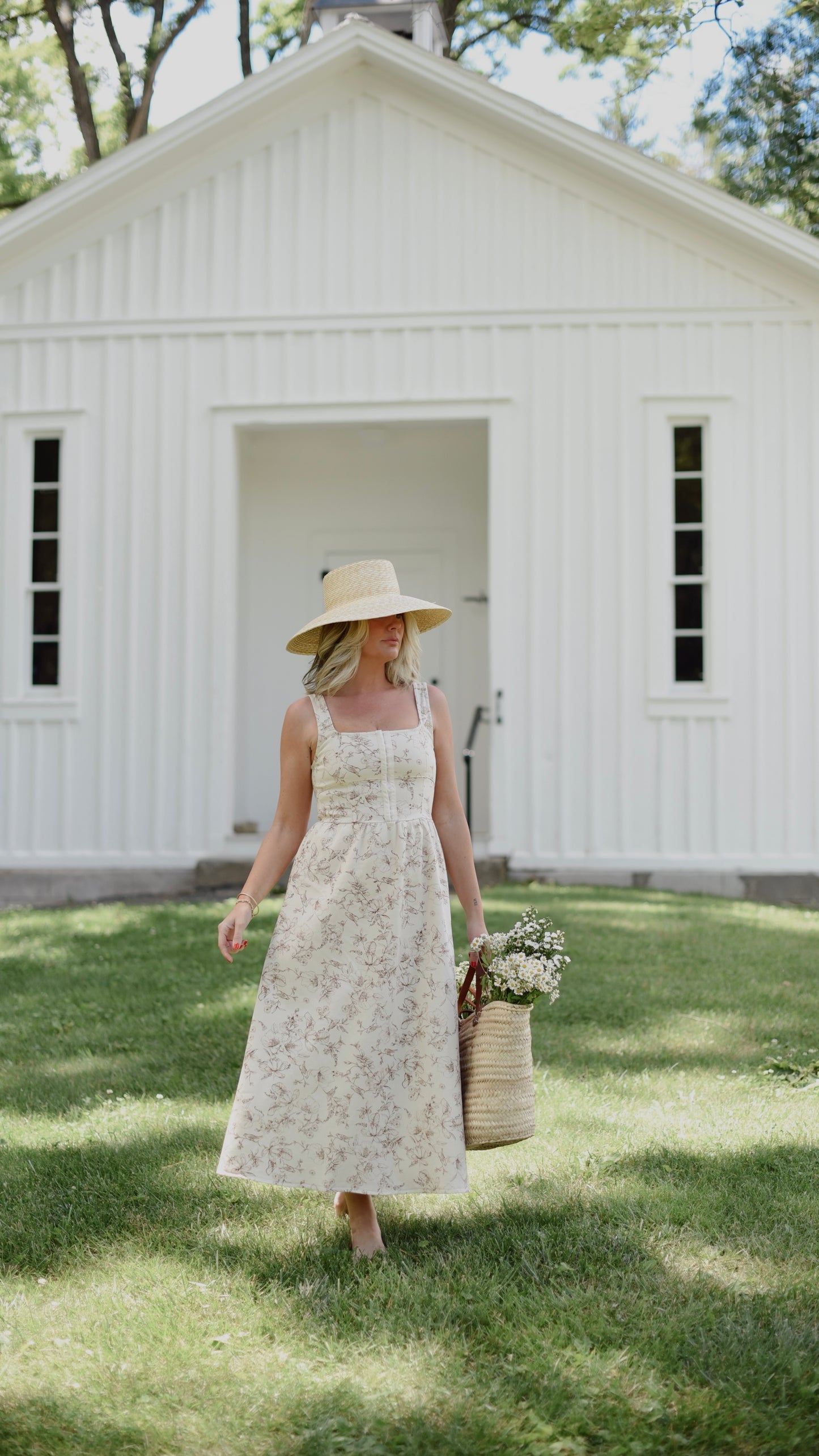 Eliza Ivory Floral Dress