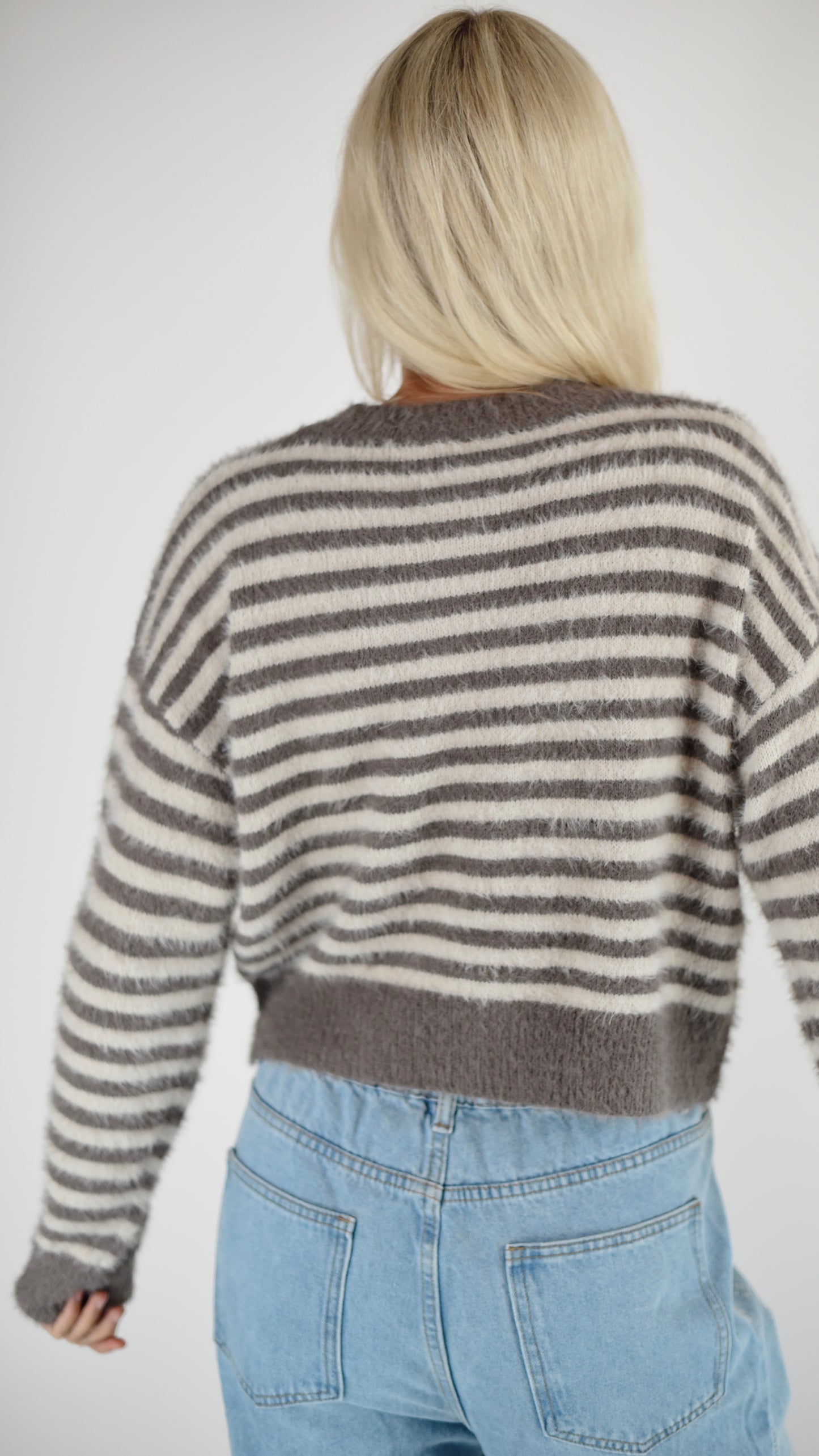 Hannah Mocha Stripe Carigan