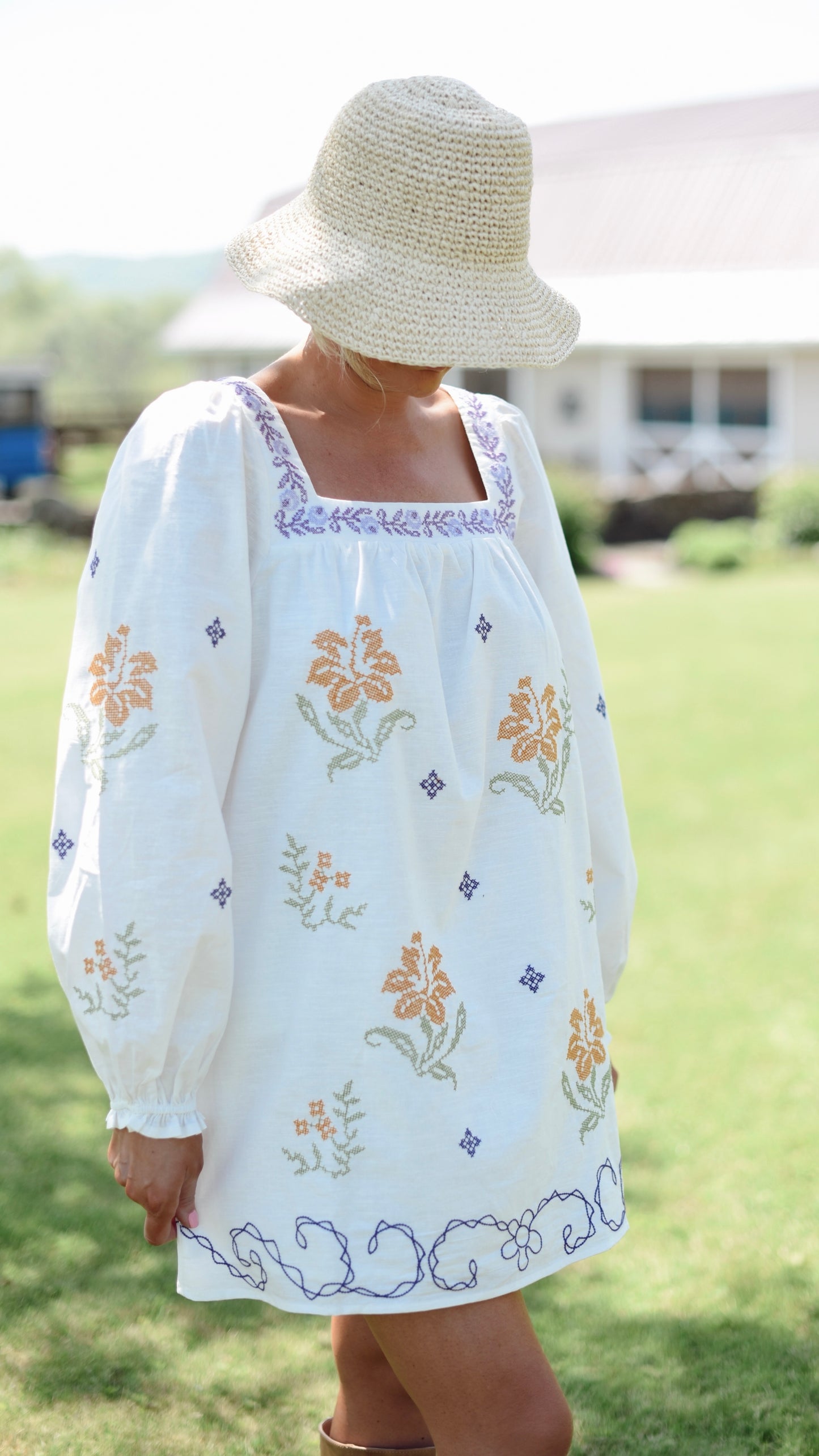 Grace Floral Embroidered Dress