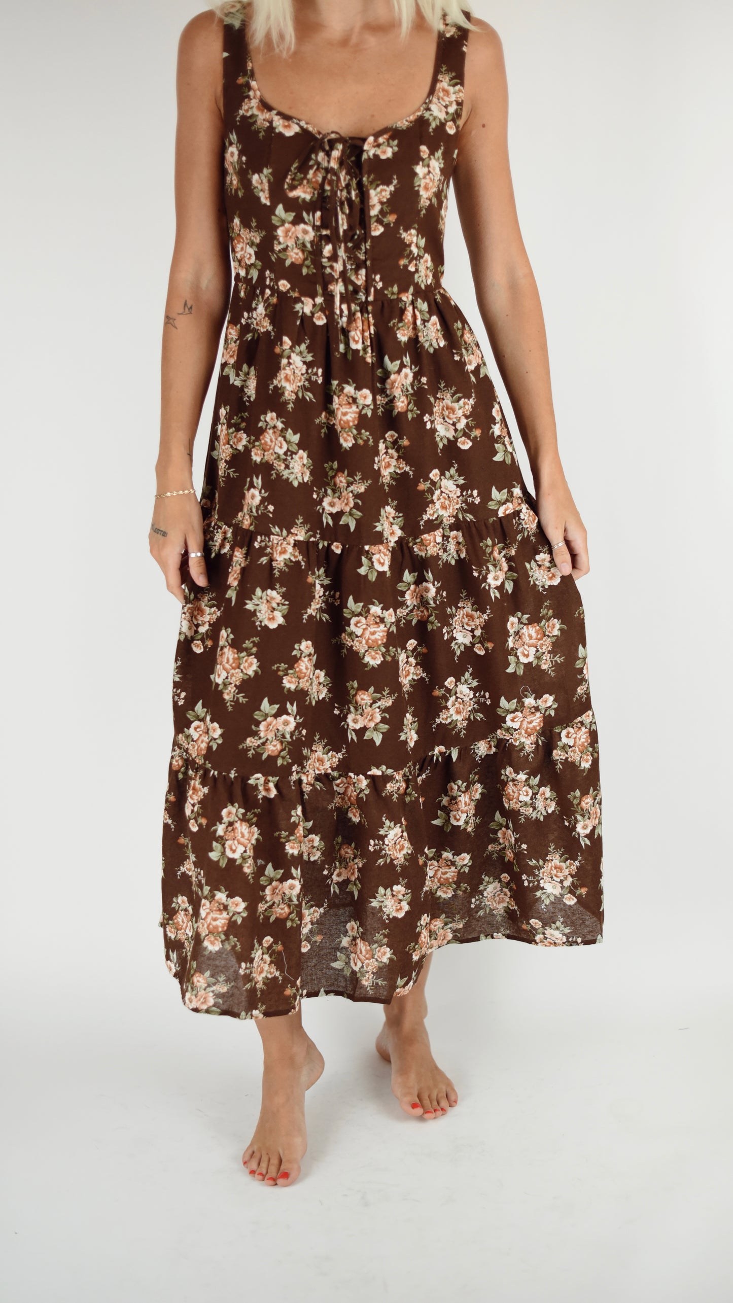 Scarlet Chocolate Floral Dress
