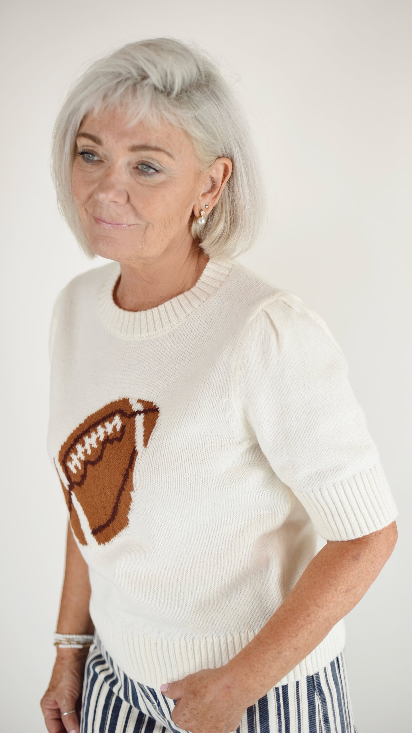 Fiona Ivory Football Sweater