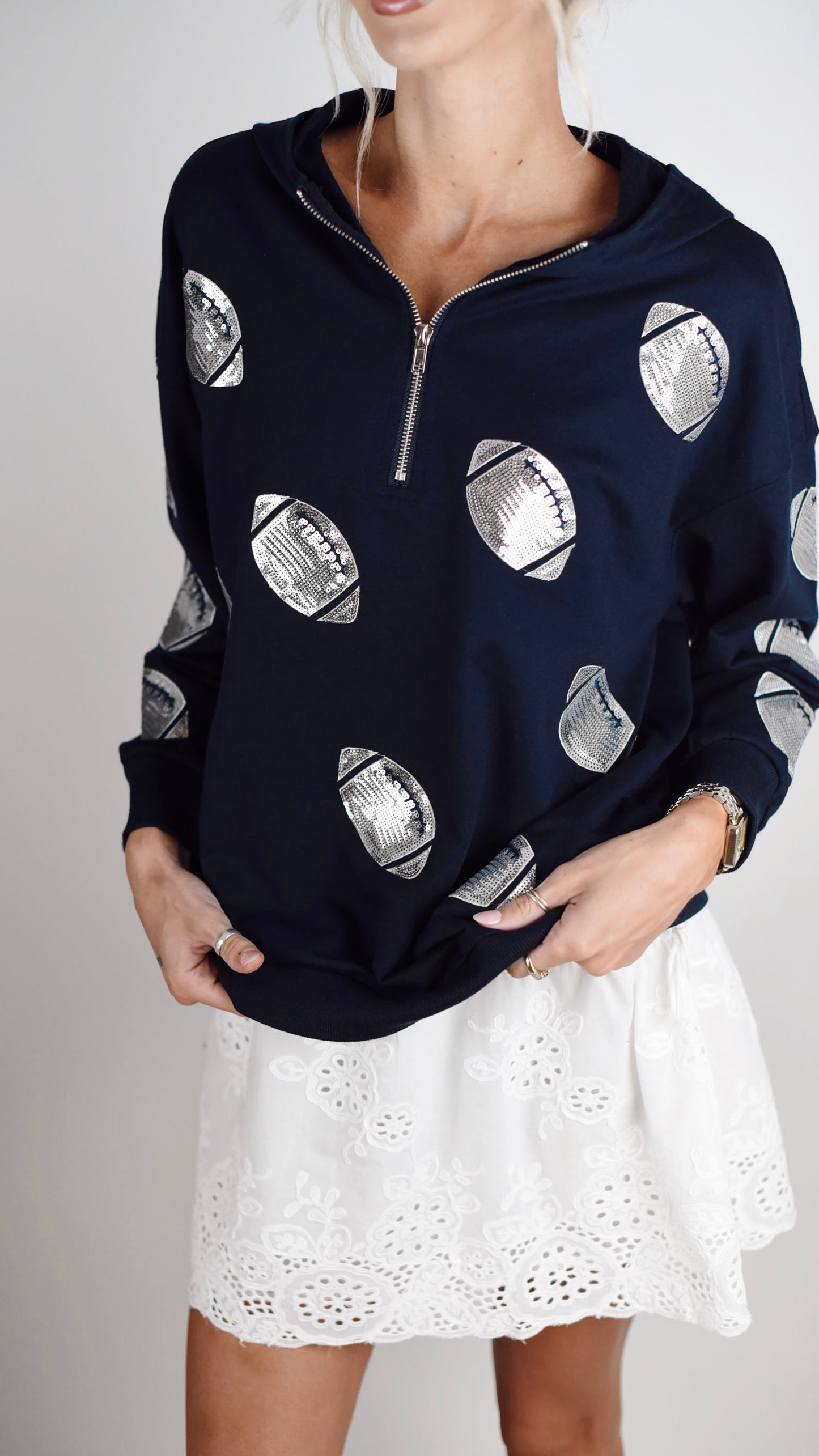 Bridget Navy Hoodie