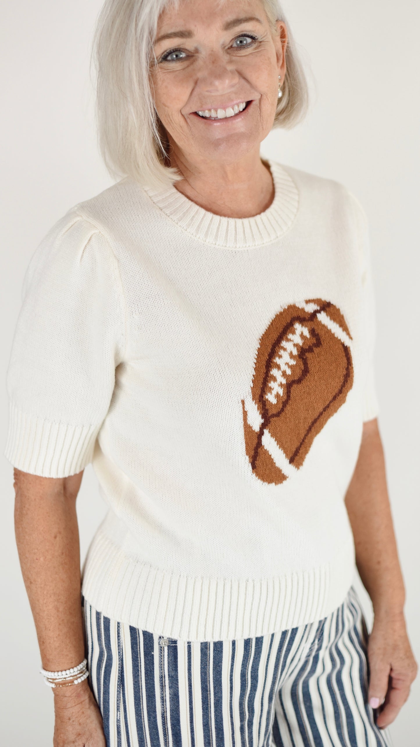 Fiona Ivory Football Sweater