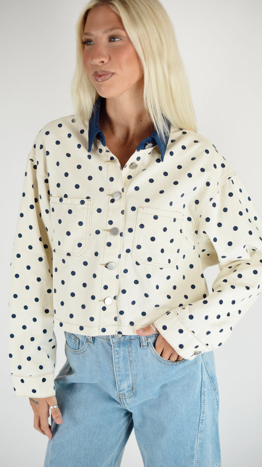 Bethany Cream Polka Dot Jacket