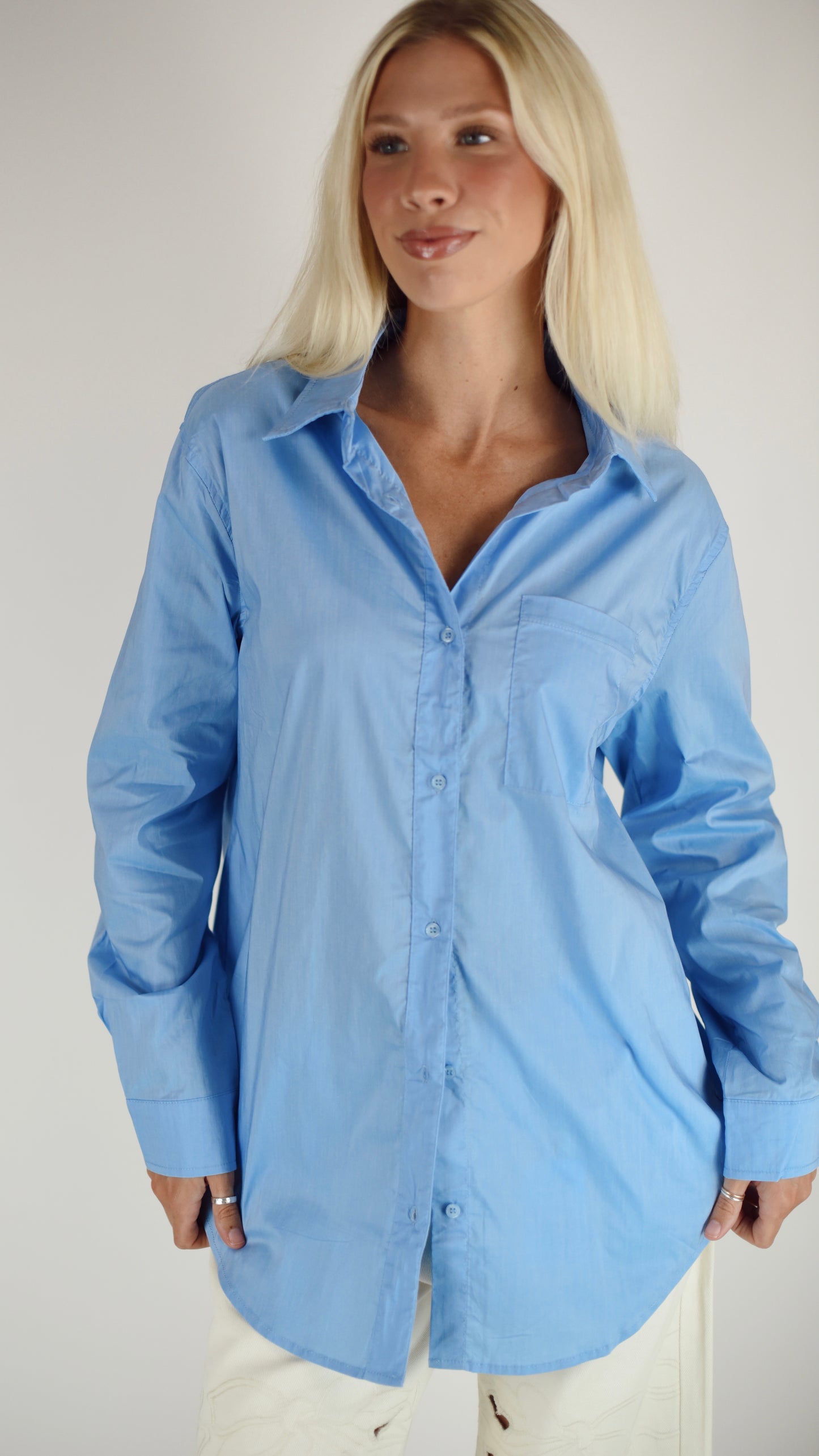 Maggie Blue Button Down Shirt