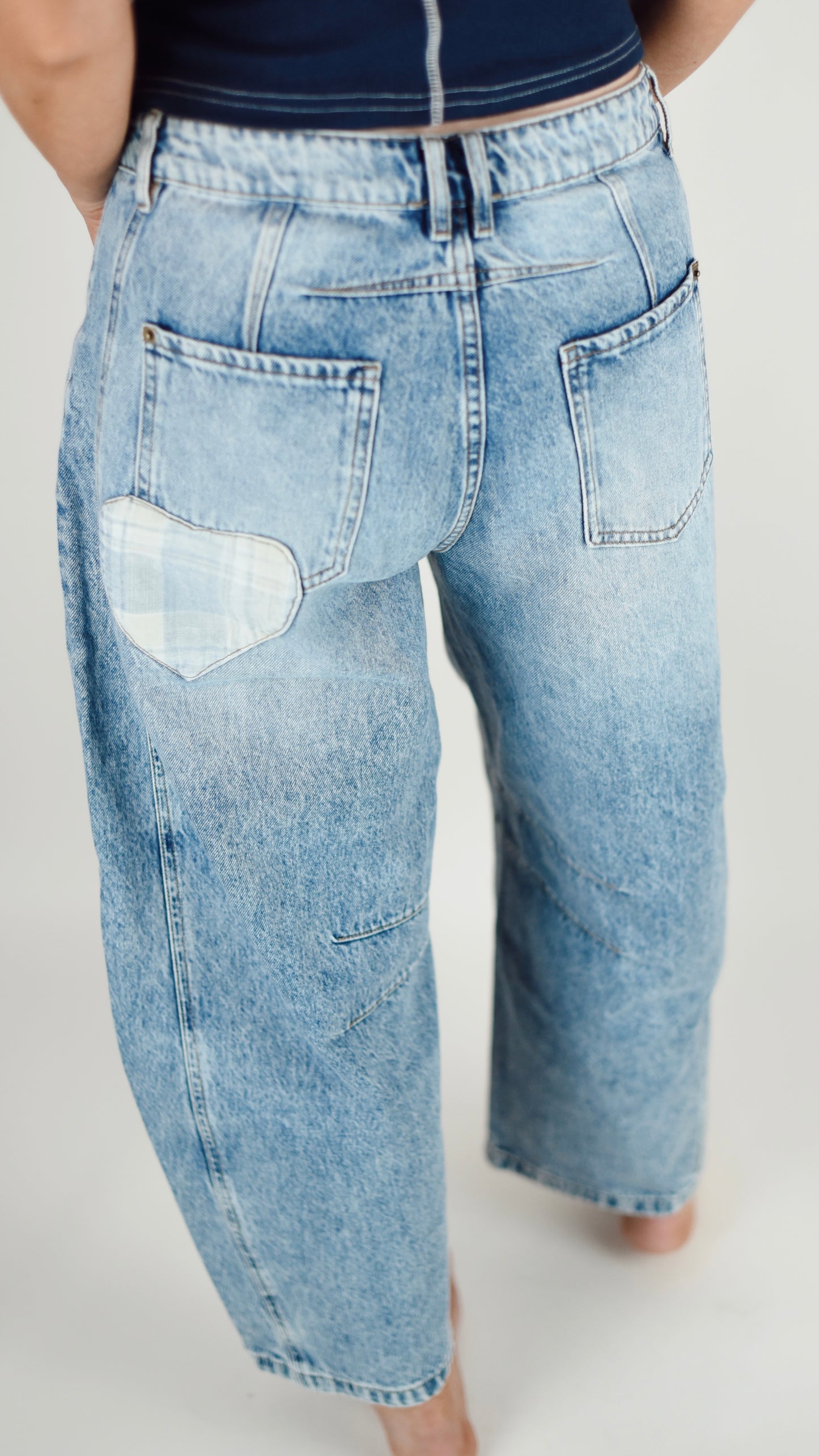 Eleanor Patch Barrel Jeans