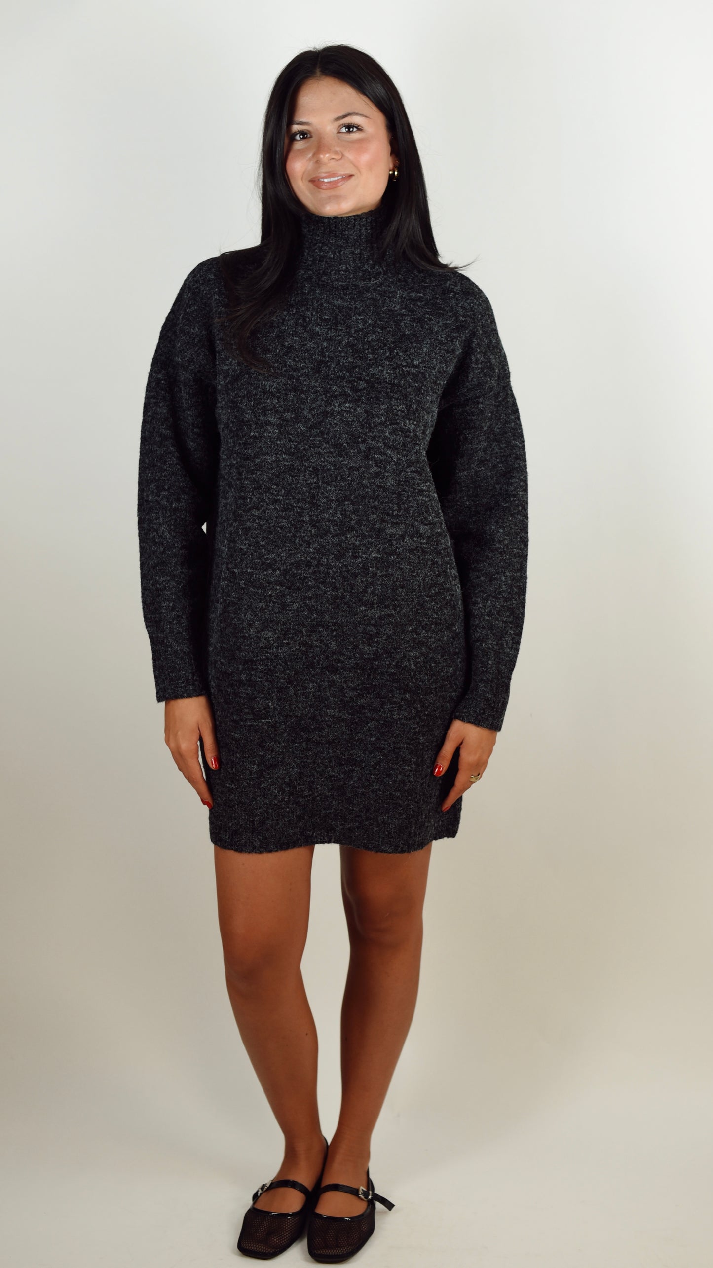 Hailey Black Sweater Dress