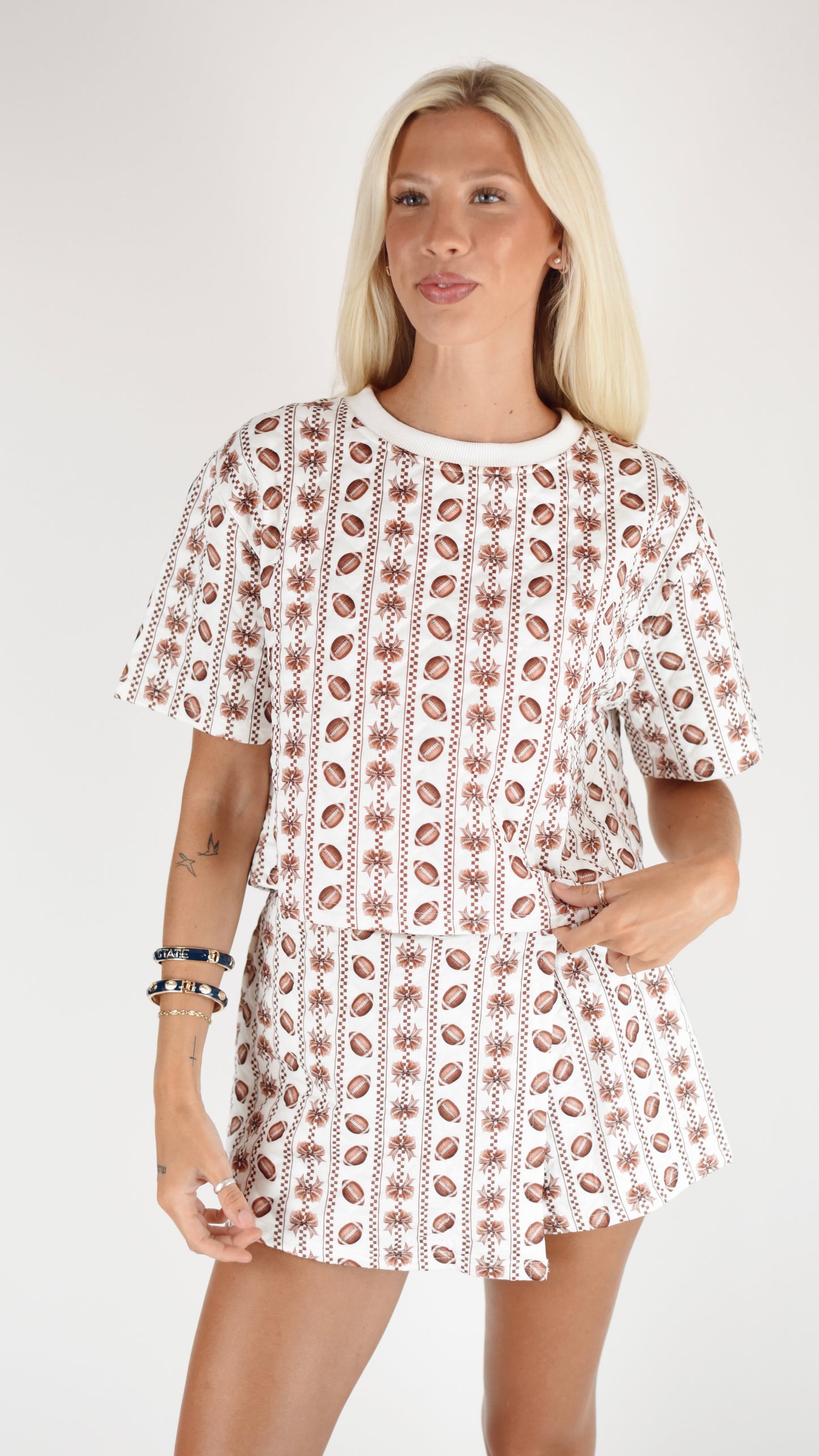 Louise Quilted Football Skort Set
