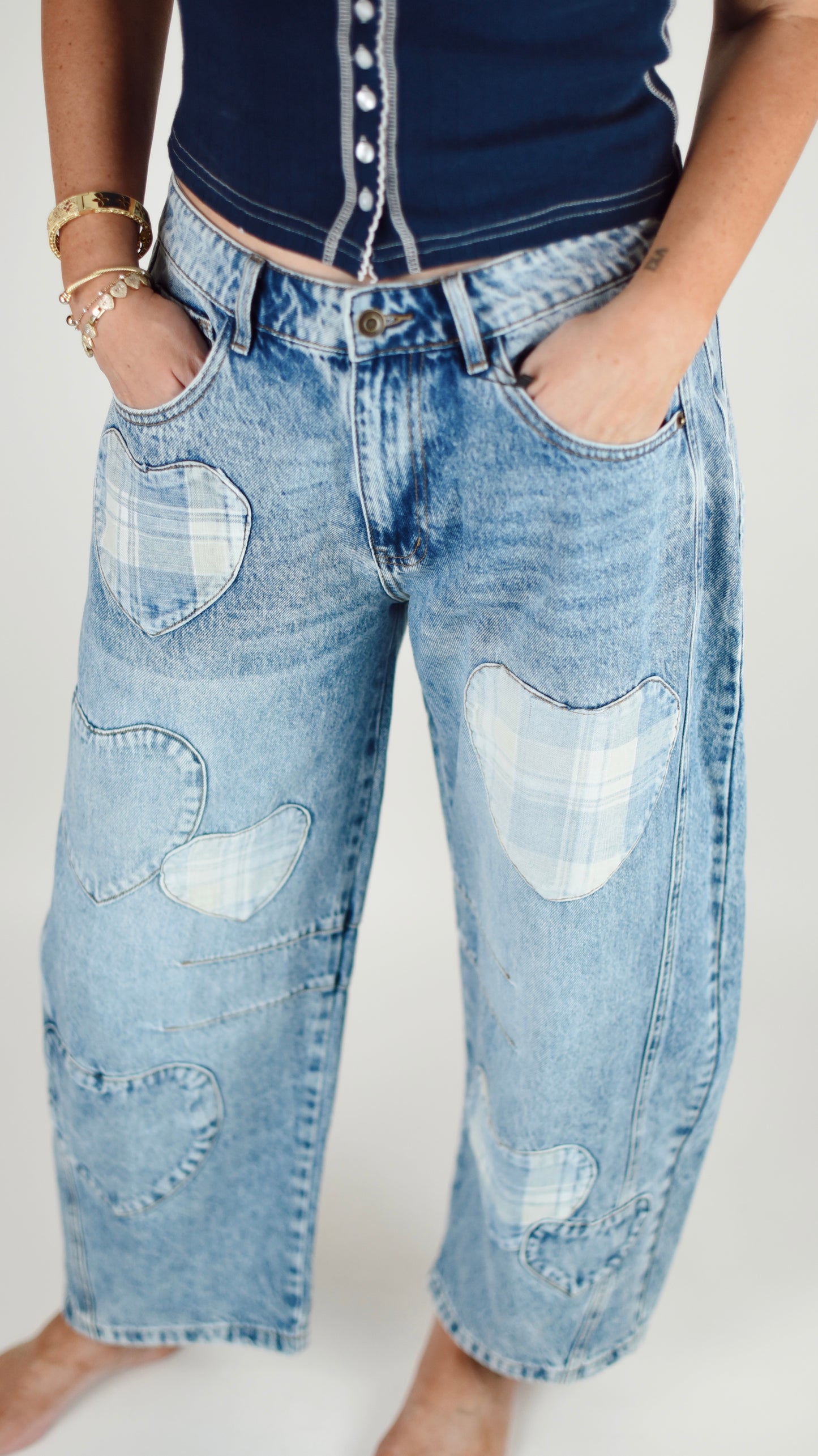 Eleanor Patch Barrel Jeans