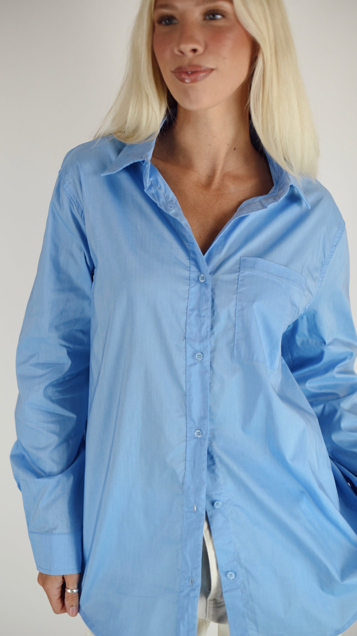 Maggie Blue Button Down Shirt