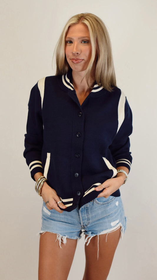 Jackie Navy Sweater