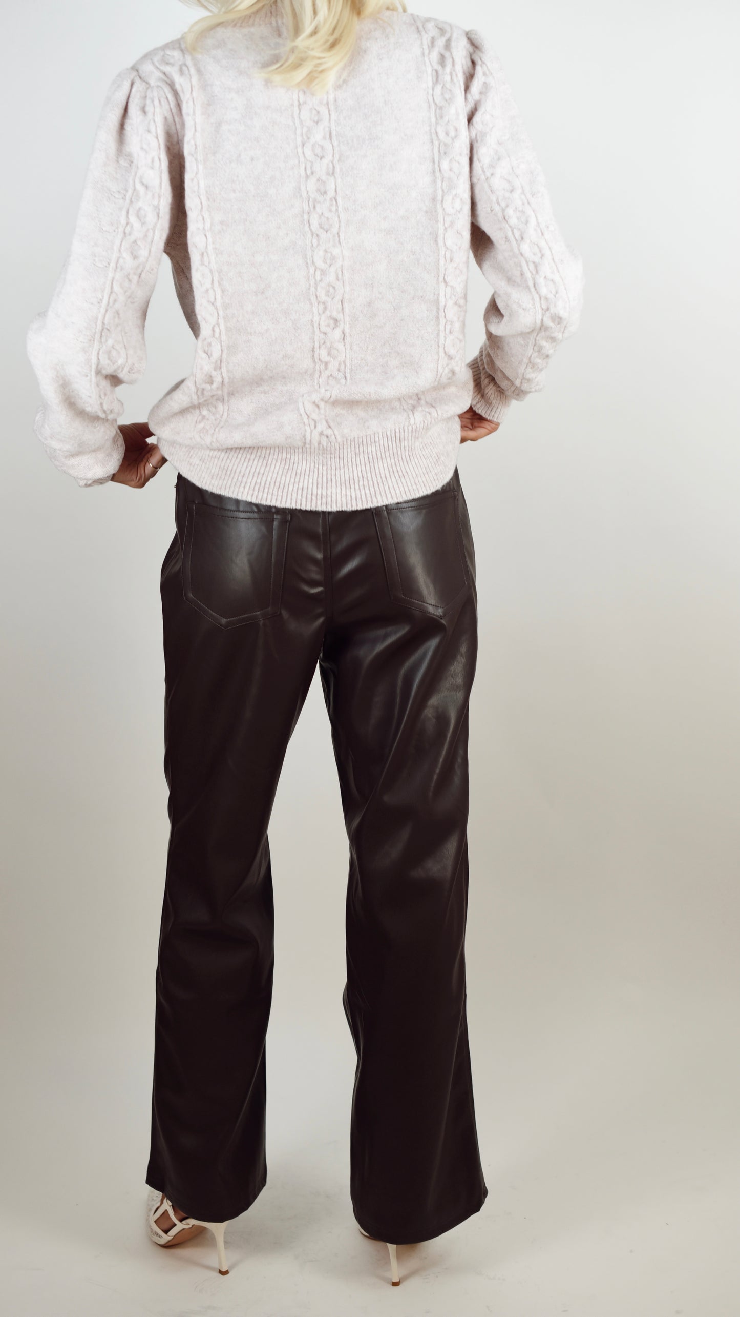 Roxy Brown Faux Leather Pant