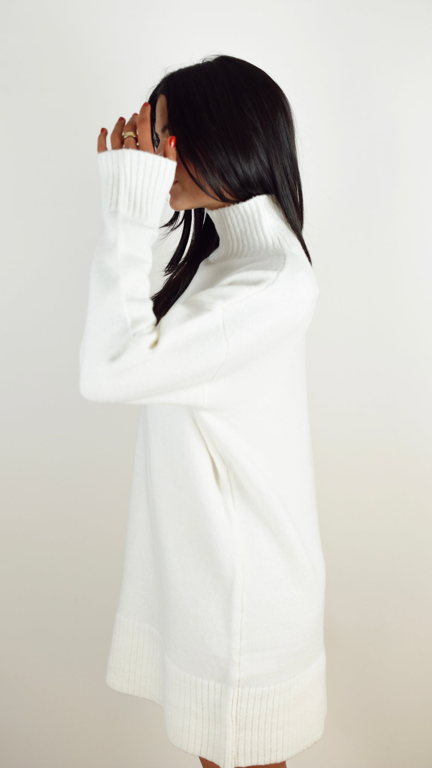 Hailey Cream Sweater Dress